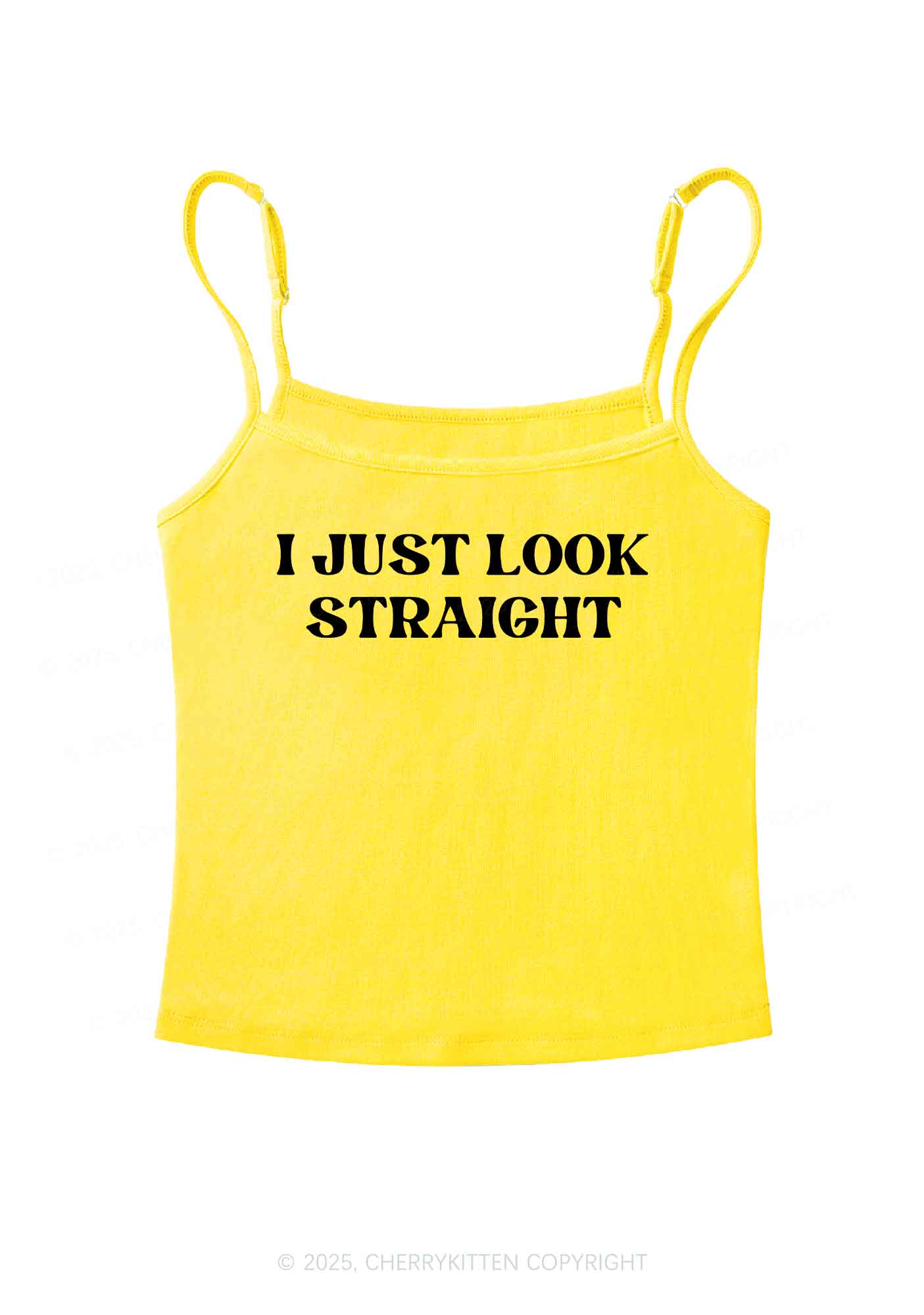 I Just Look Straight Pride Y2K Spaghetti Strap Cami Cherrykitten