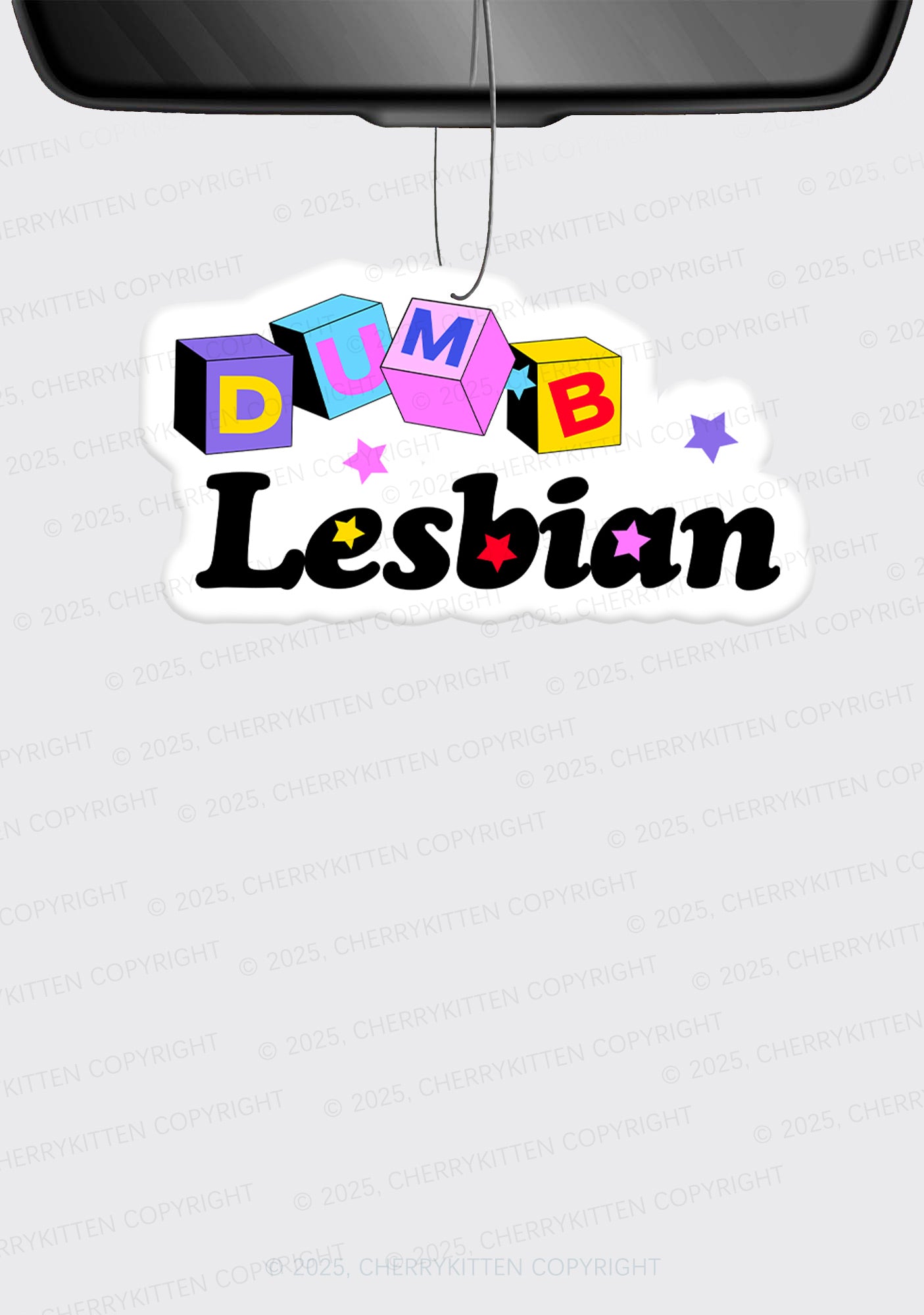 Dumb Lesbian Pride 1Pc Y2K Car Air Freshener Cherrykitten