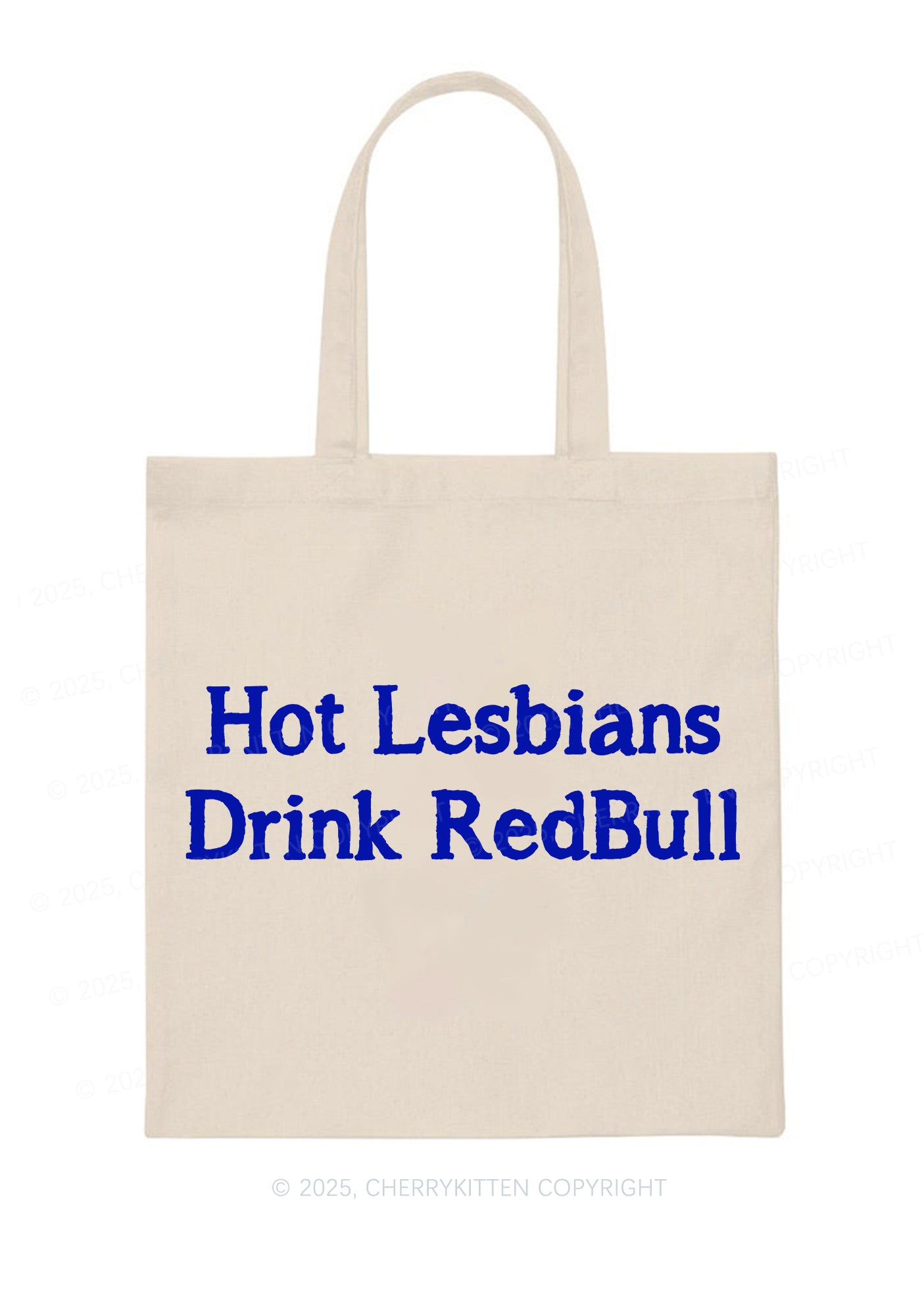 Hot Lesbians Drink RedBull Pride Y2K Canvas Tote Bag Cherrykitten