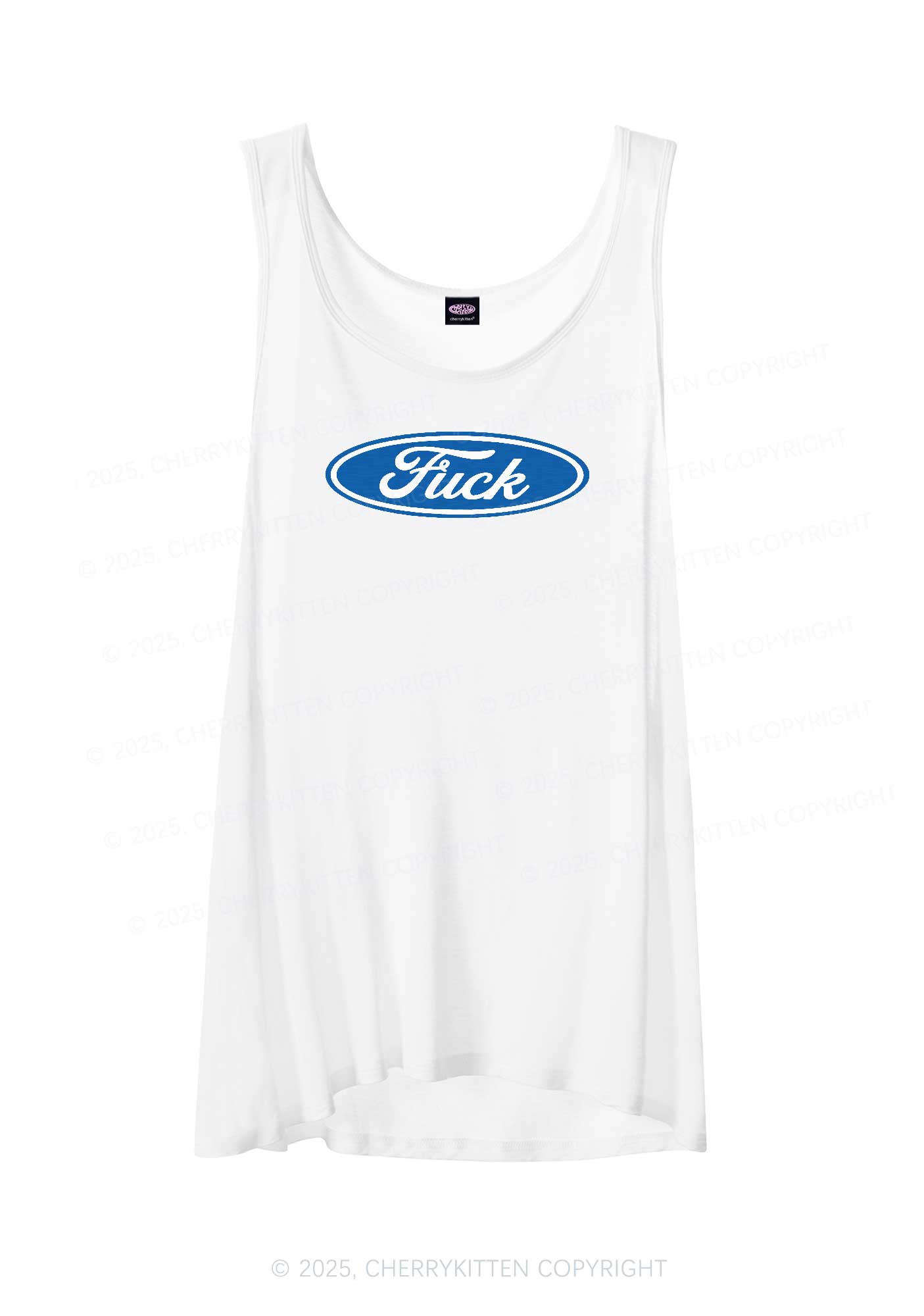 Oval Fxxk Y2K Sheer Boyfriend Tank Cherrykitten