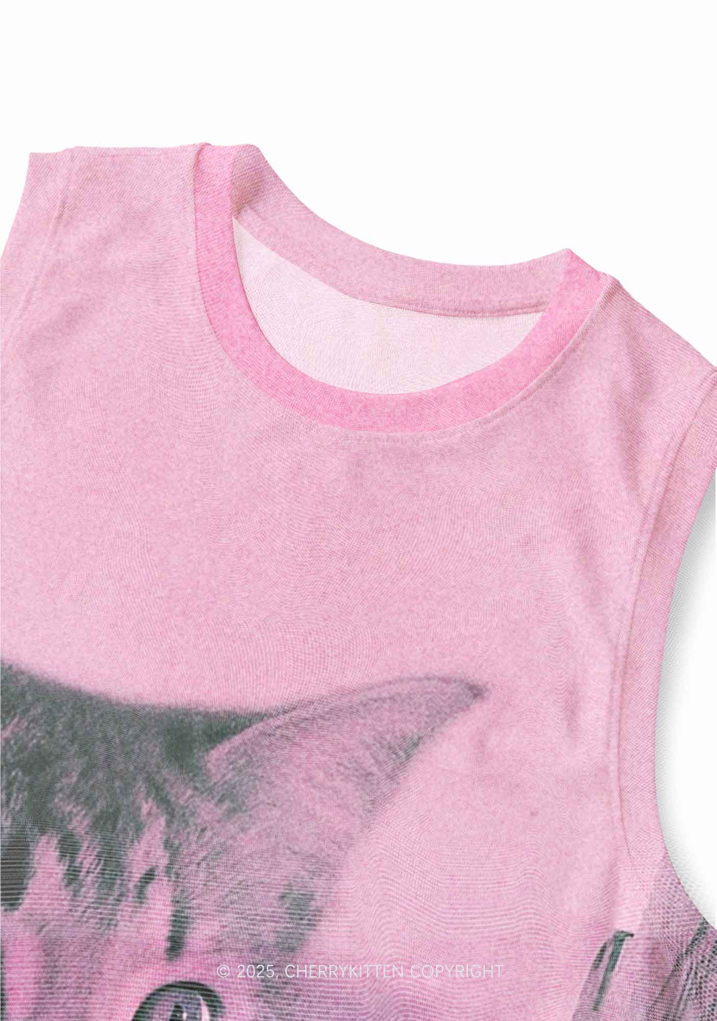 Cat Road Y2K Mesh Muscle Tank Cherrykitten