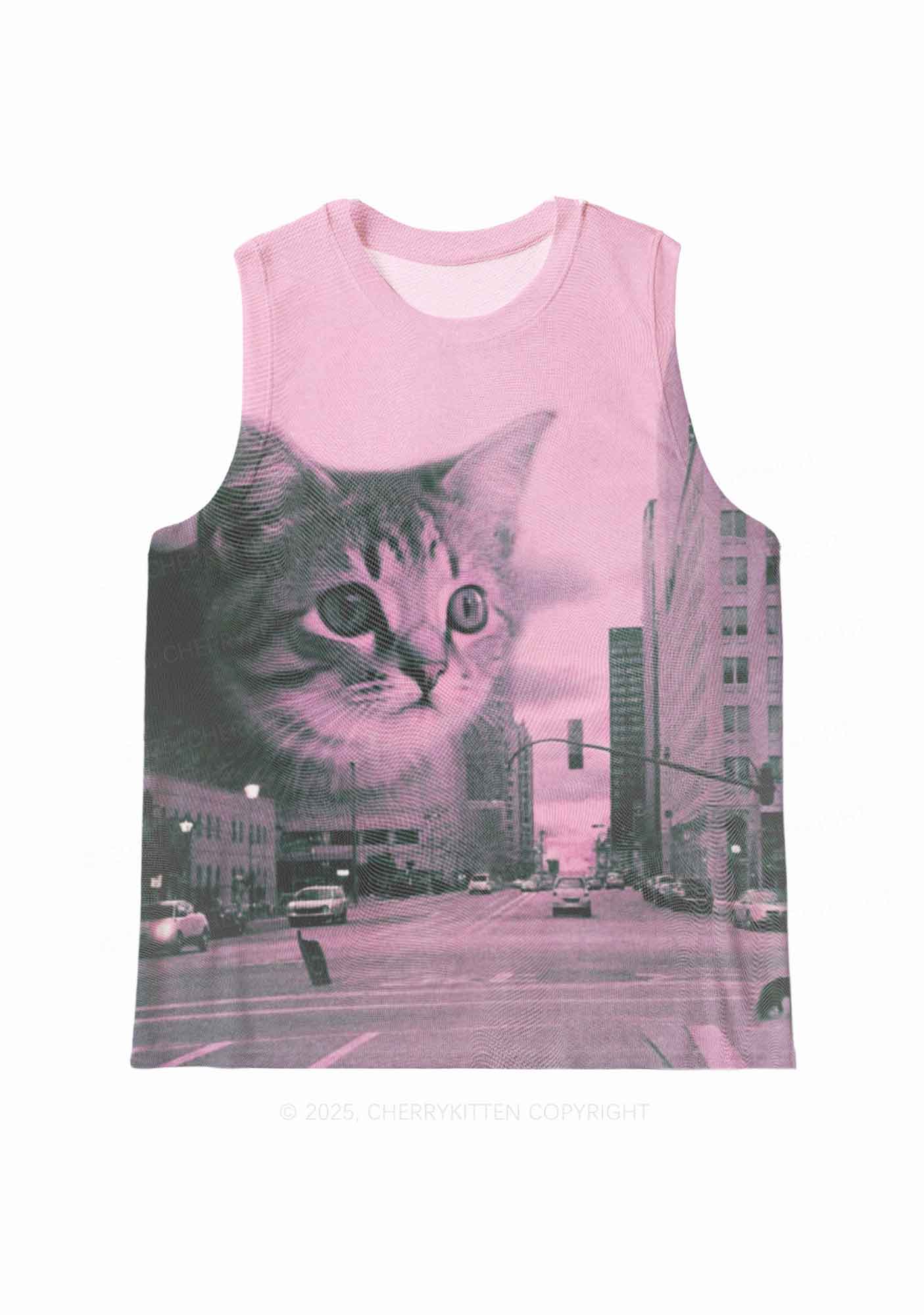 Cat Road Y2K Mesh Muscle Tank Cherrykitten