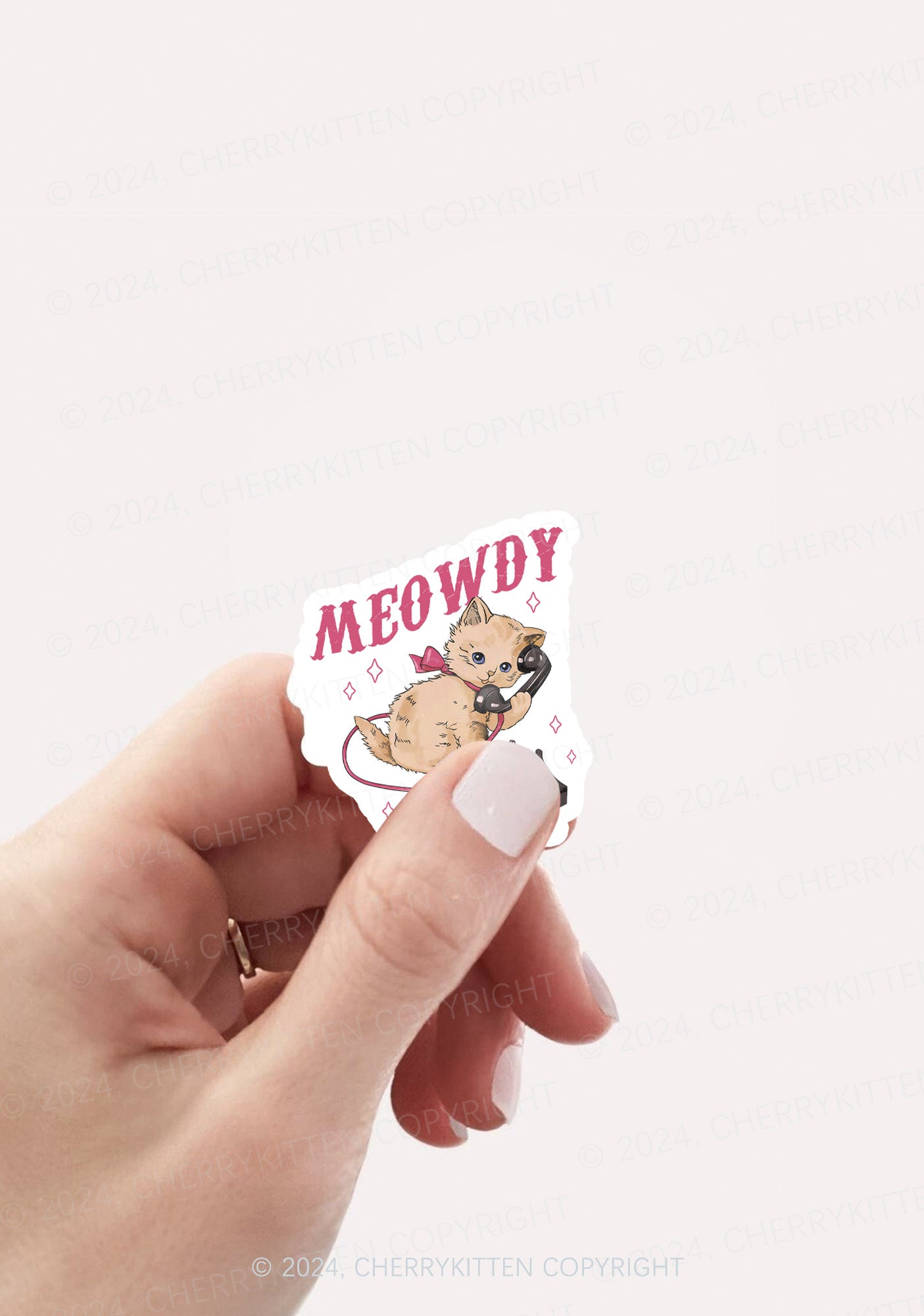 Meowdy Kitten 1Pc Y2K Sticker Cherrykitten