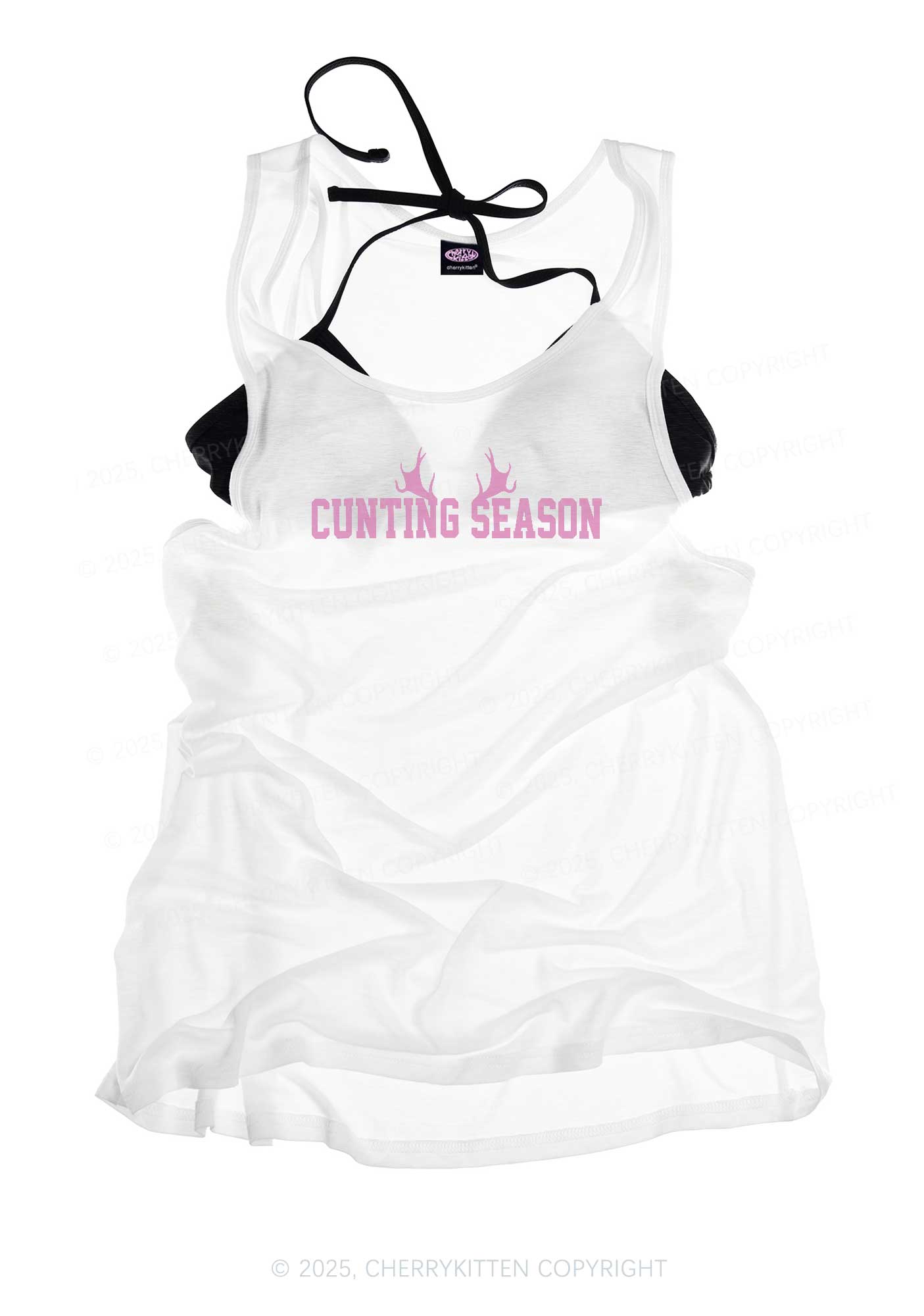 Cunting Season Y2K Sheer Boyfriend Tank Cherrykitten