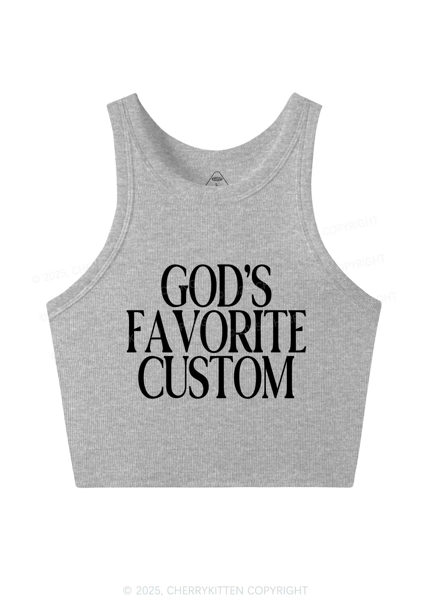 Gods Favorite Custom Y2K Crop Tank Top Cherrykitten