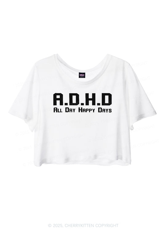 All Day Happy Days Y2K Sheer Crop Tee Cherrykitten