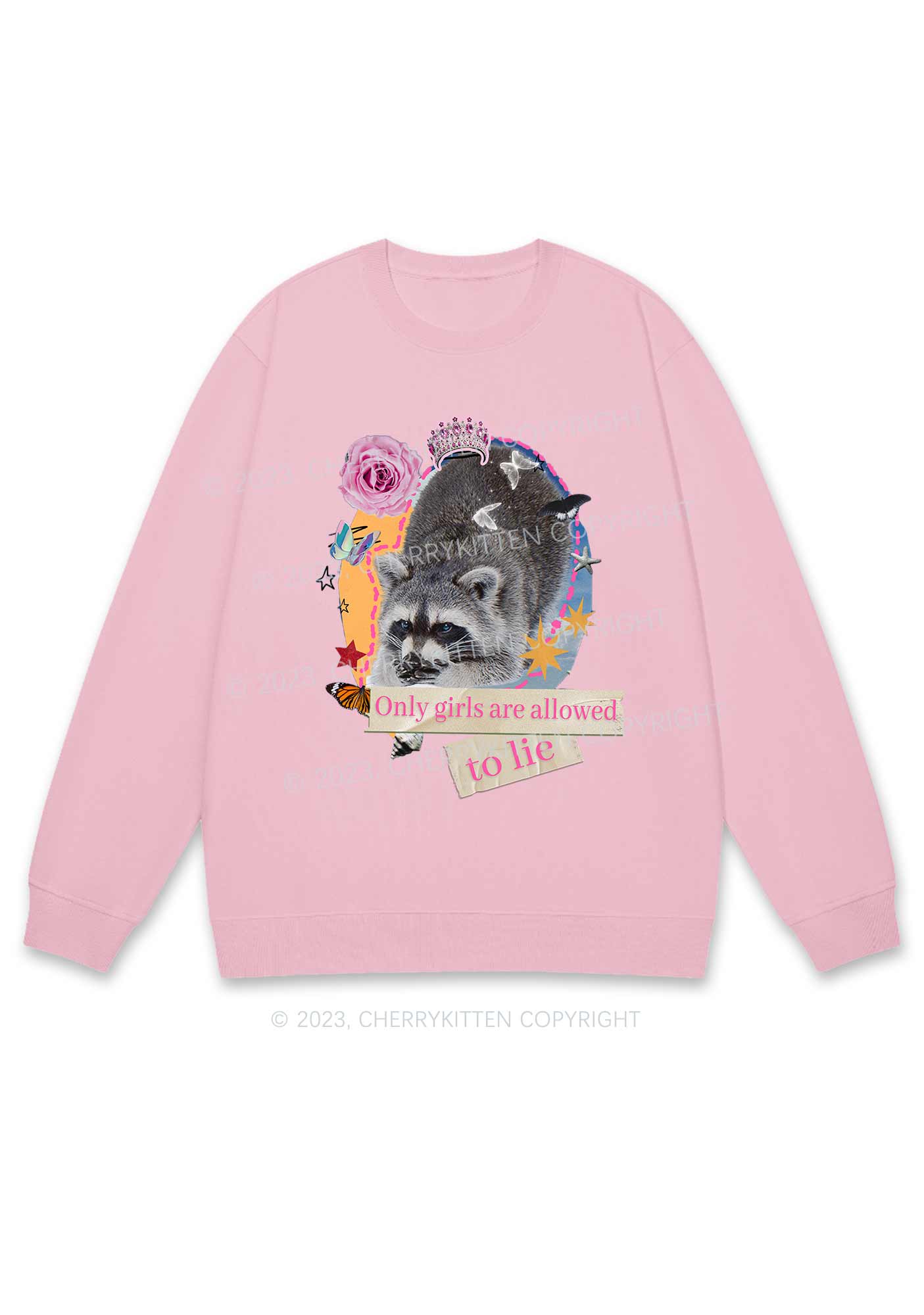 Only Girls Are Allowed To Lie Y2K Sweatshirt Cherrykitten