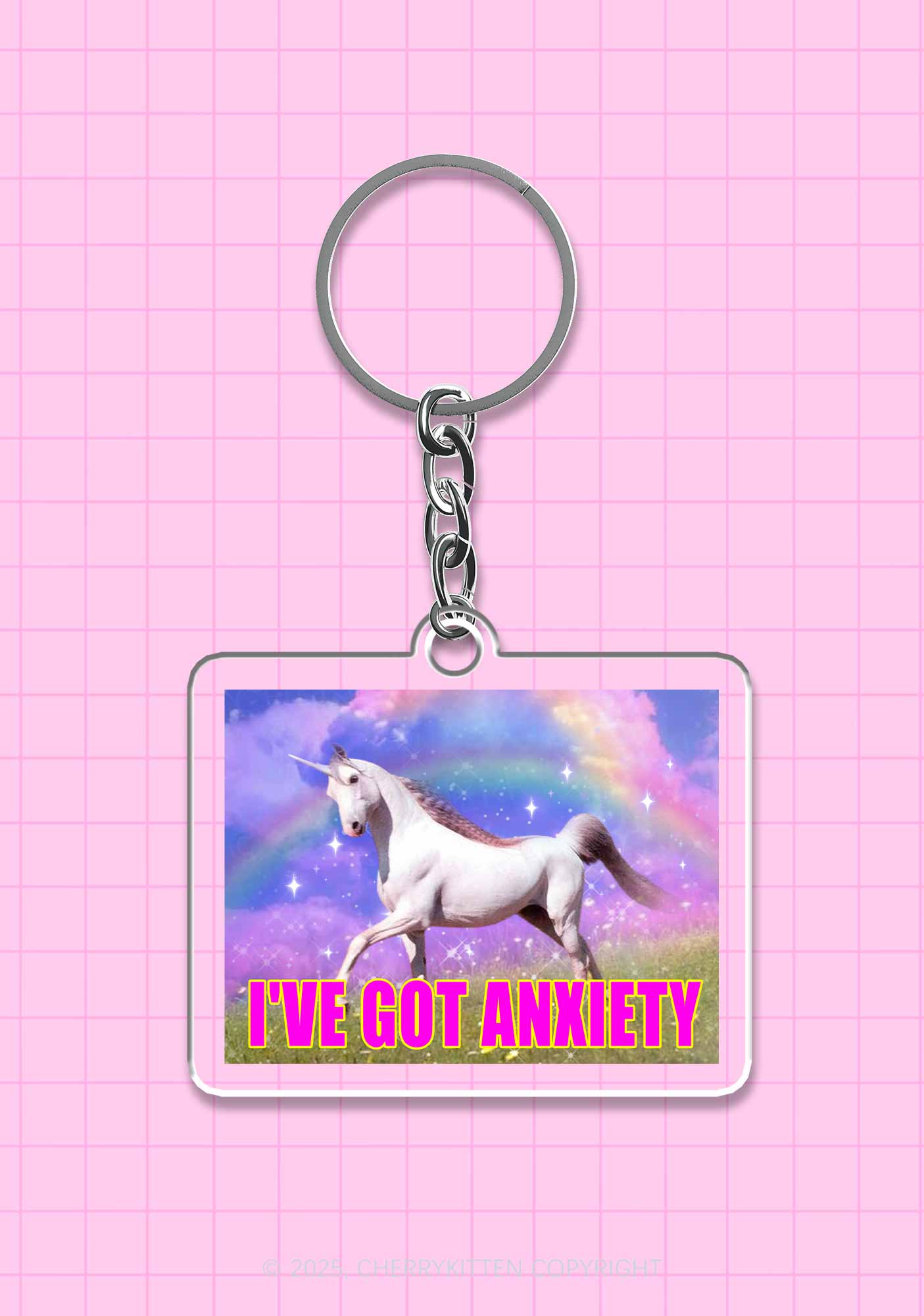I've Got Anxiety 1Pc Y2K Keychain Cherrykitten