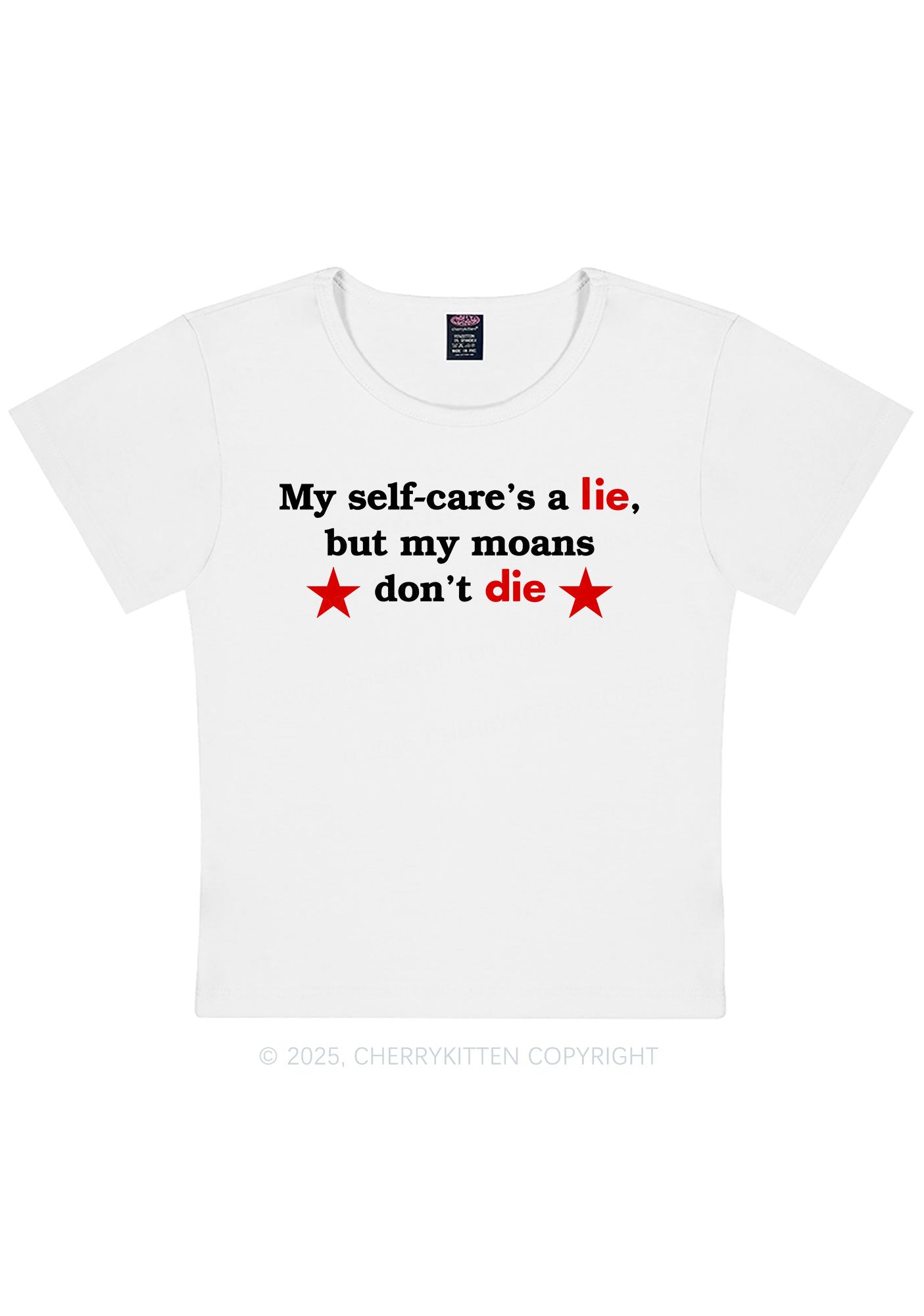My Moans Dont Die Y2K Baby Tee Cherrykitten