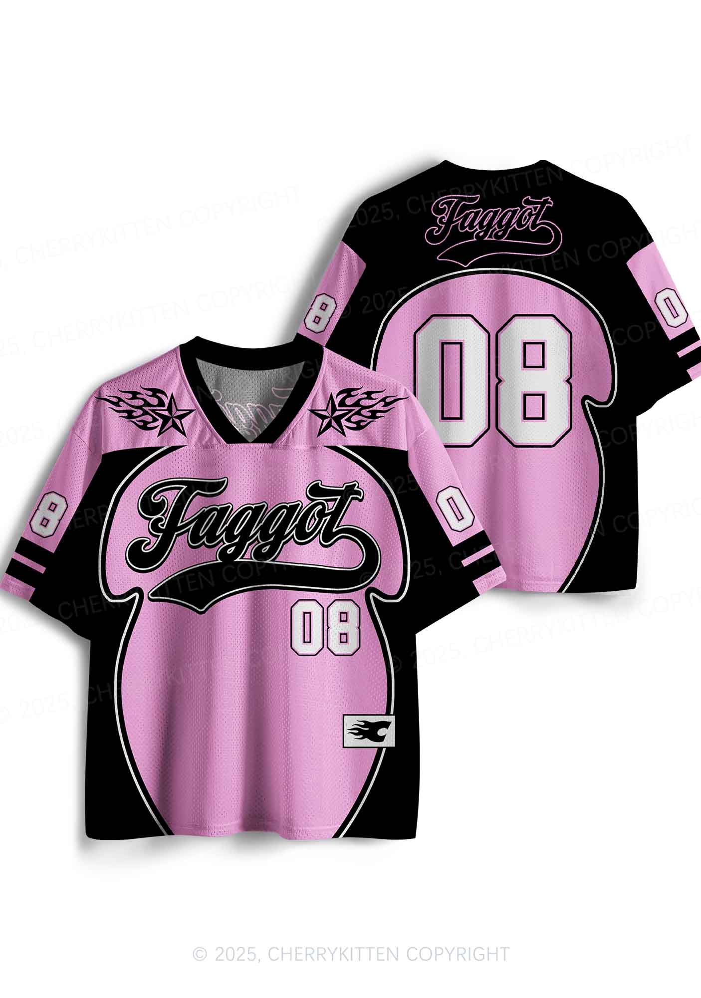 Custom Black Faggot Pride Y2K Sport Jersey Shirts Cherrykitten