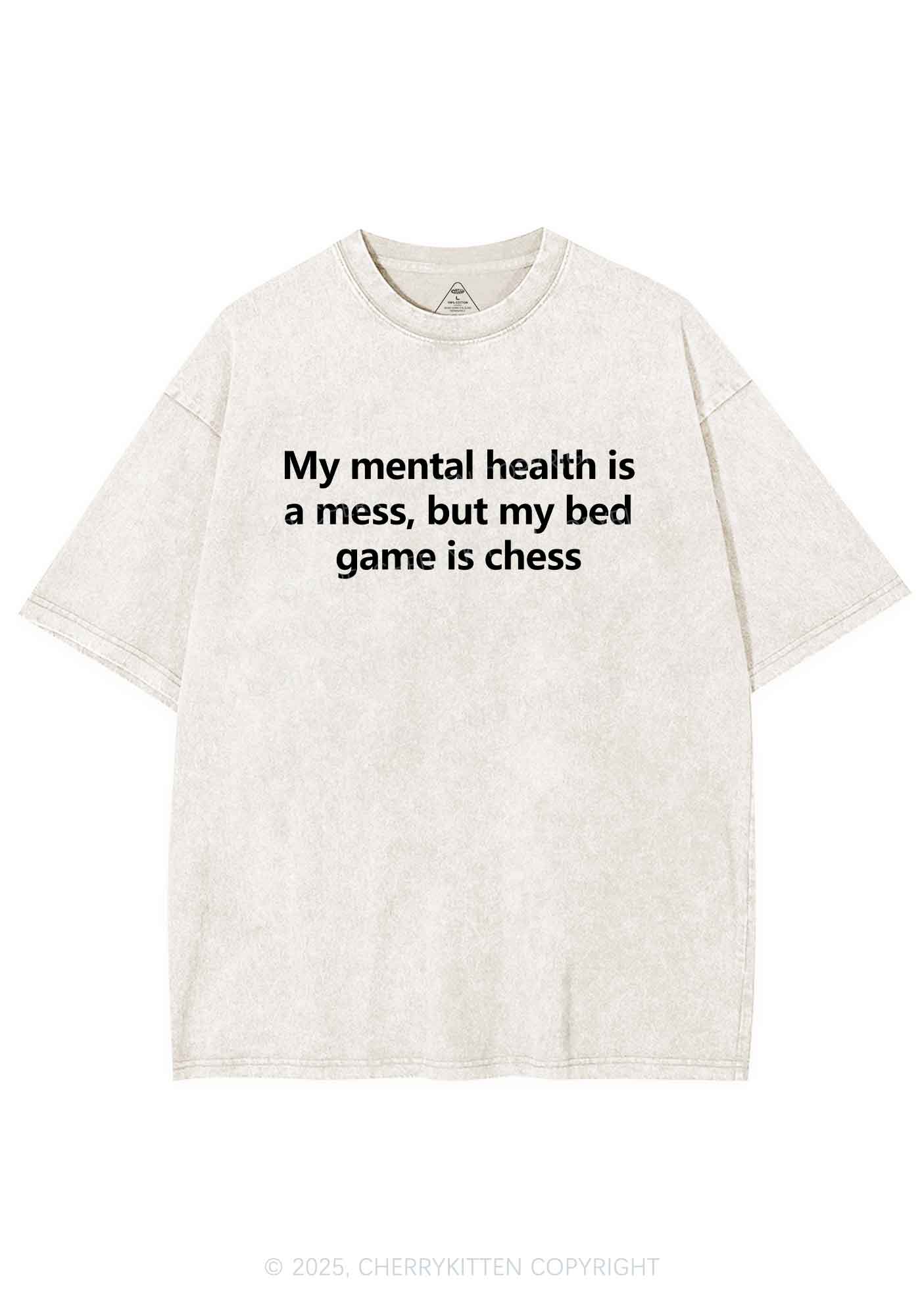 My Mental Health Is Mess Y2K Shirts Washed Tee Cherrykitten