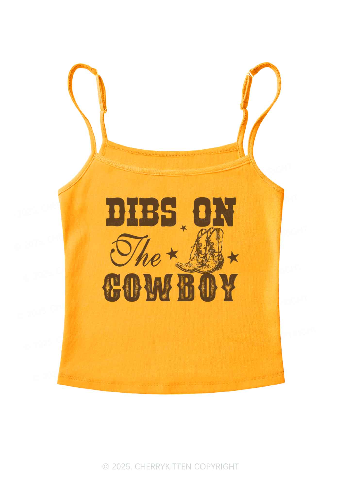 Dibs On The Cowboy Y2K Spaghetti Strap Cami Cherrykitten