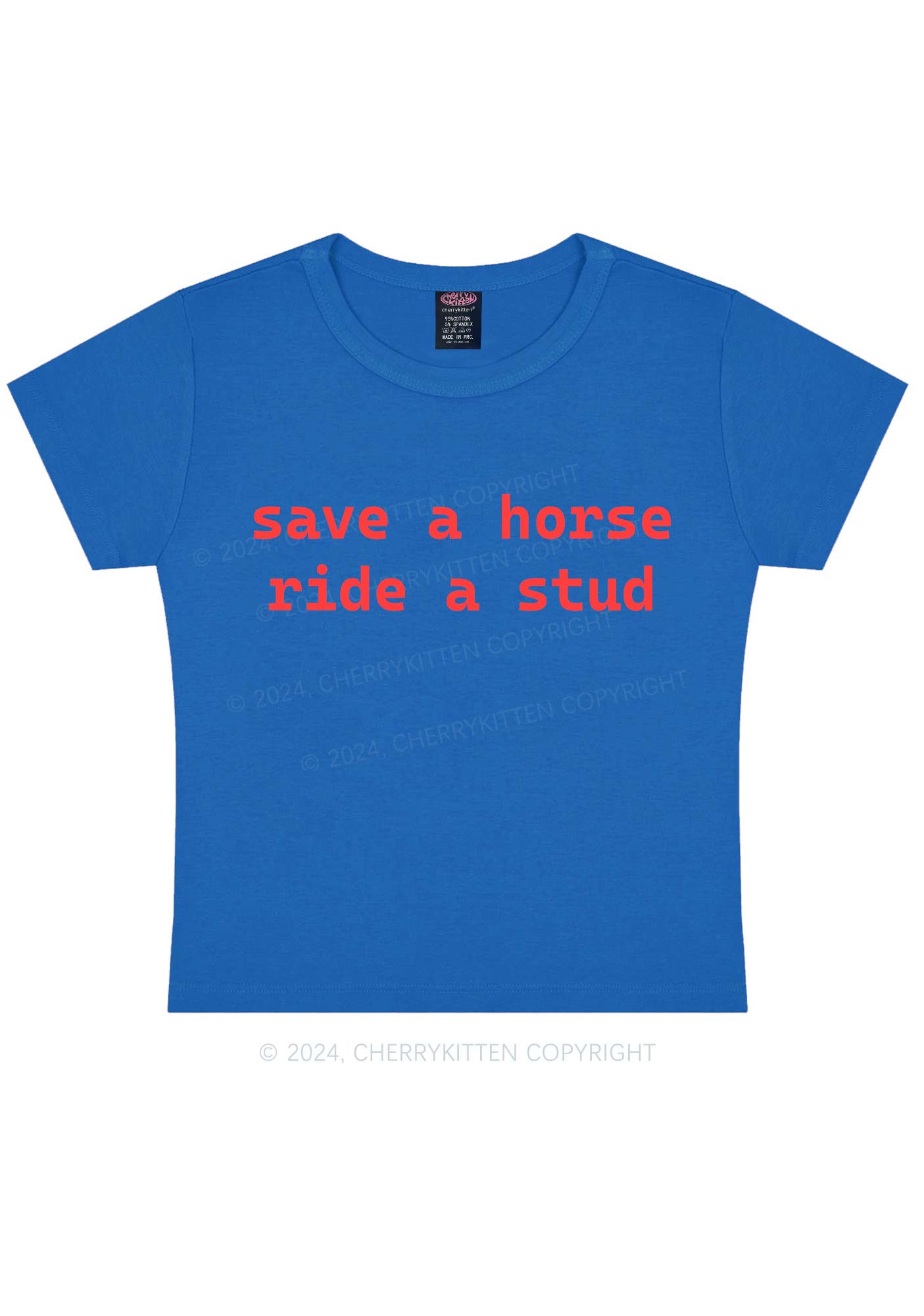 Ride A Stud Y2K Baby Tee Cherrykitten