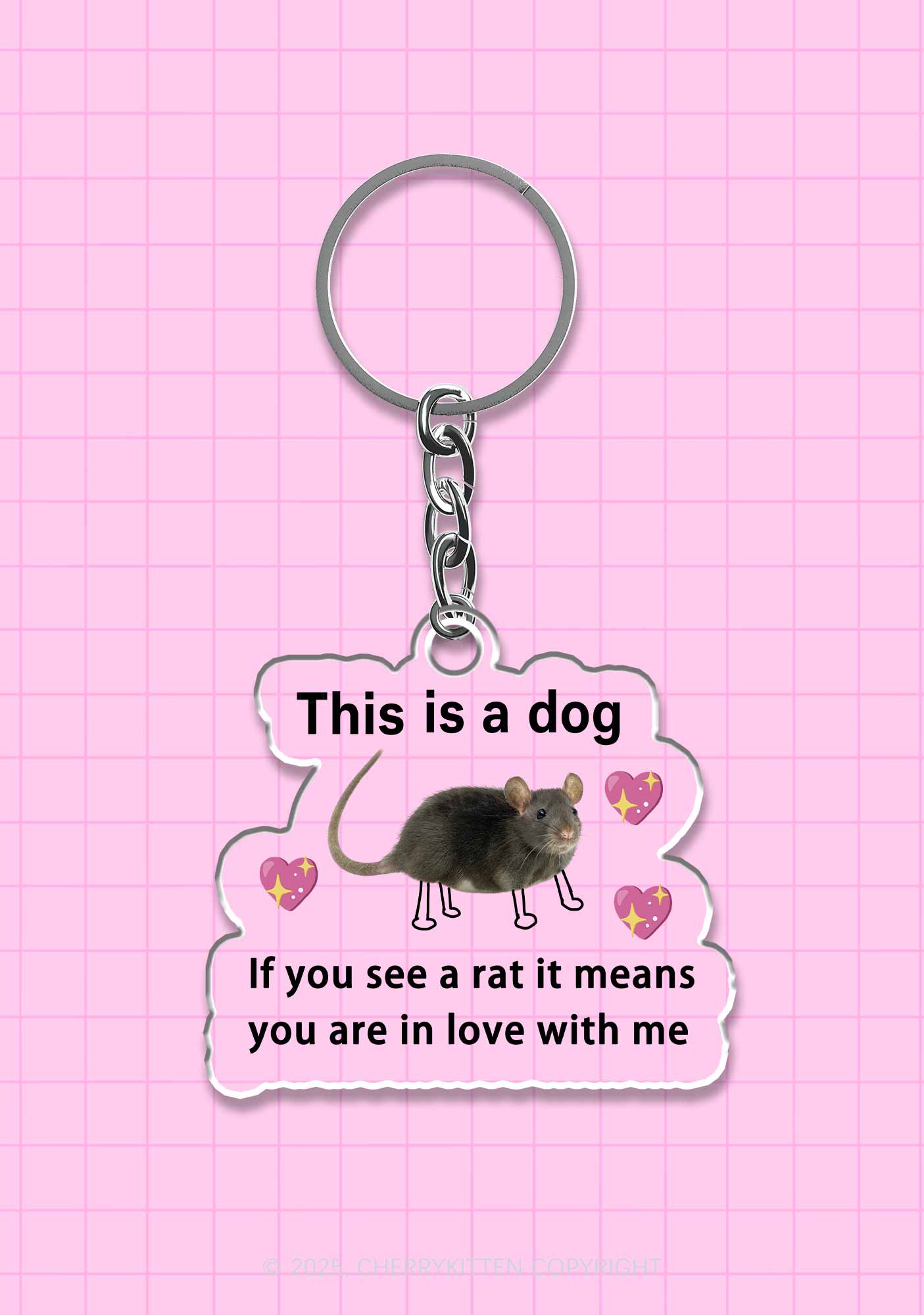If You See Rat 1Pc Y2K Keychain Cherrykitten