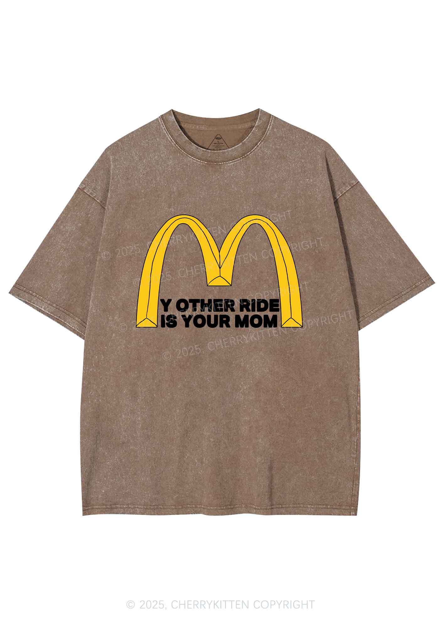 Ride Your Mom Y2K Shirts Washed Tee Cherrykitten
