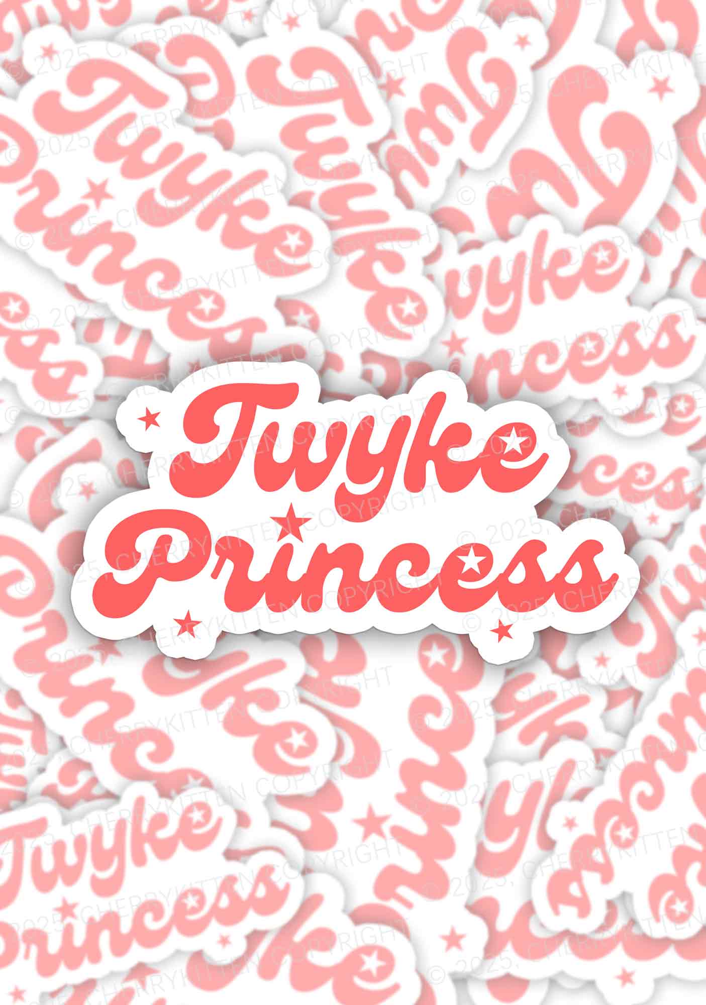 Twyke Princess Pride 1Pc Y2K Sticker Cherrykitten