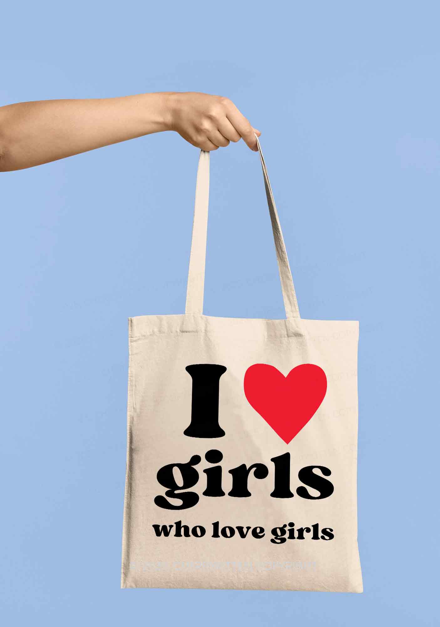 Girls Love Girls Pride Y2K Canvas Tote Bag Cherrykitten
