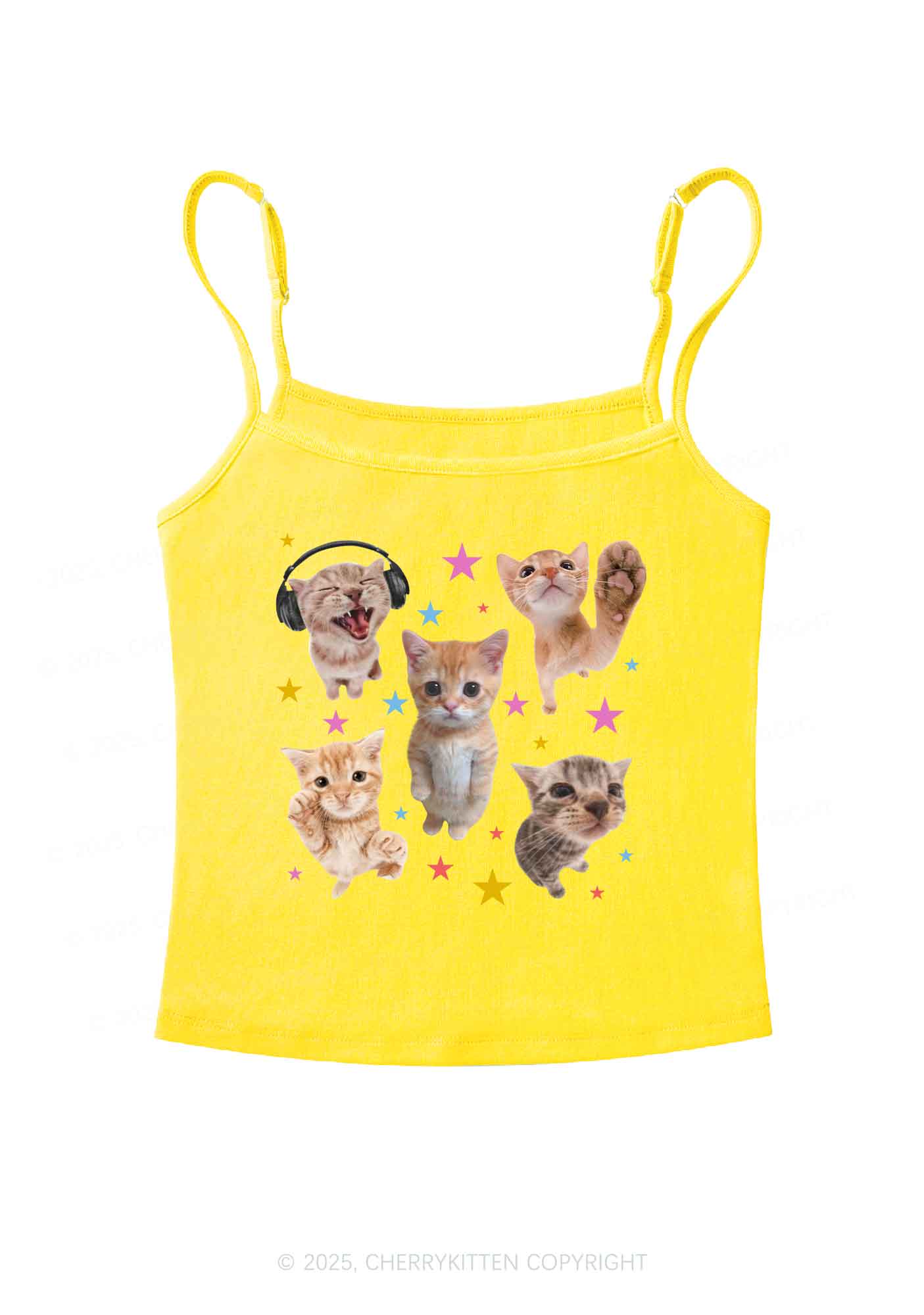 Adorable Cats Y2K Spaghetti Strap Cami Cherrykitten