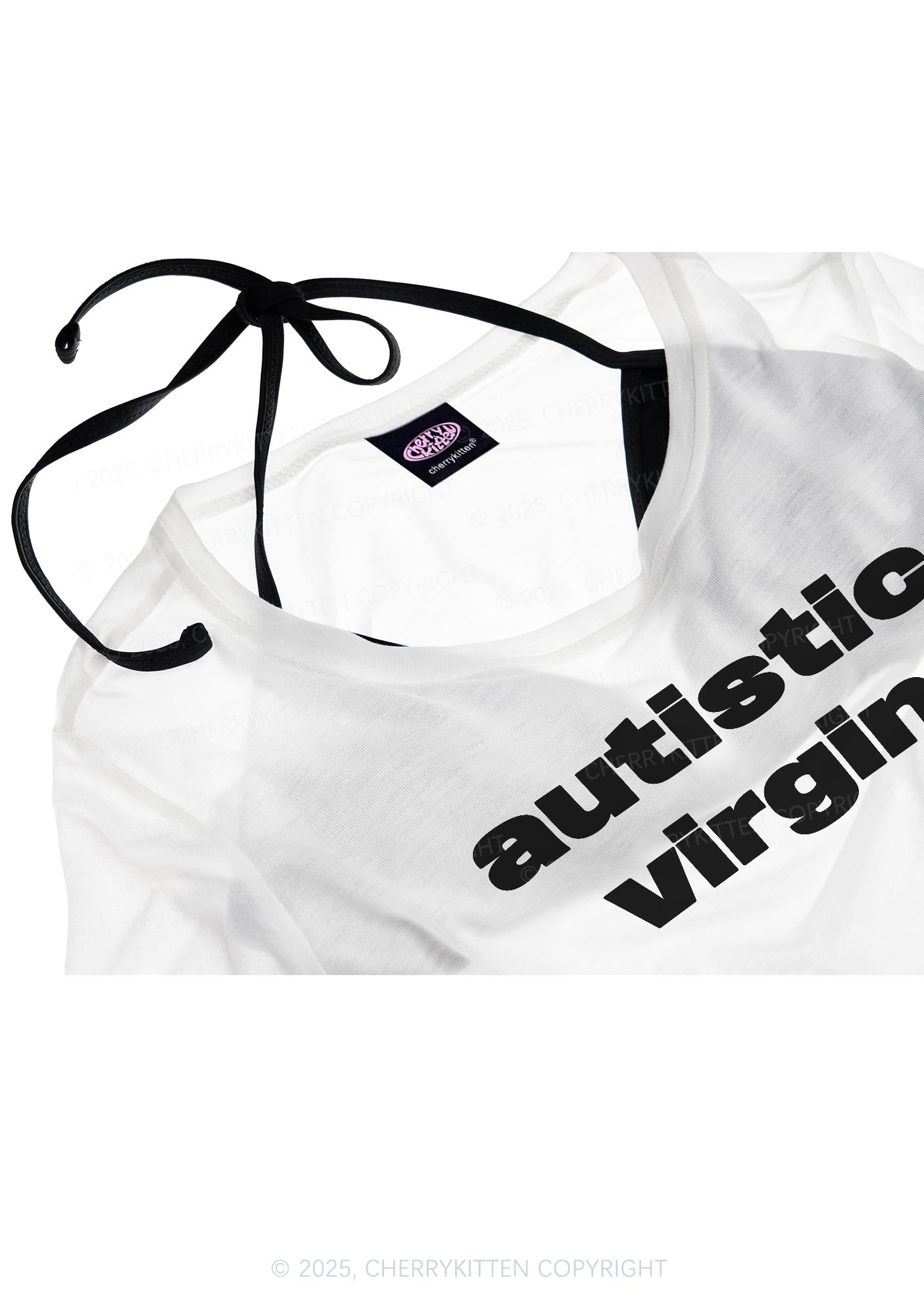 Autistic Virgin Y2K Sheer Boyfriend Tee Cherrykitten
