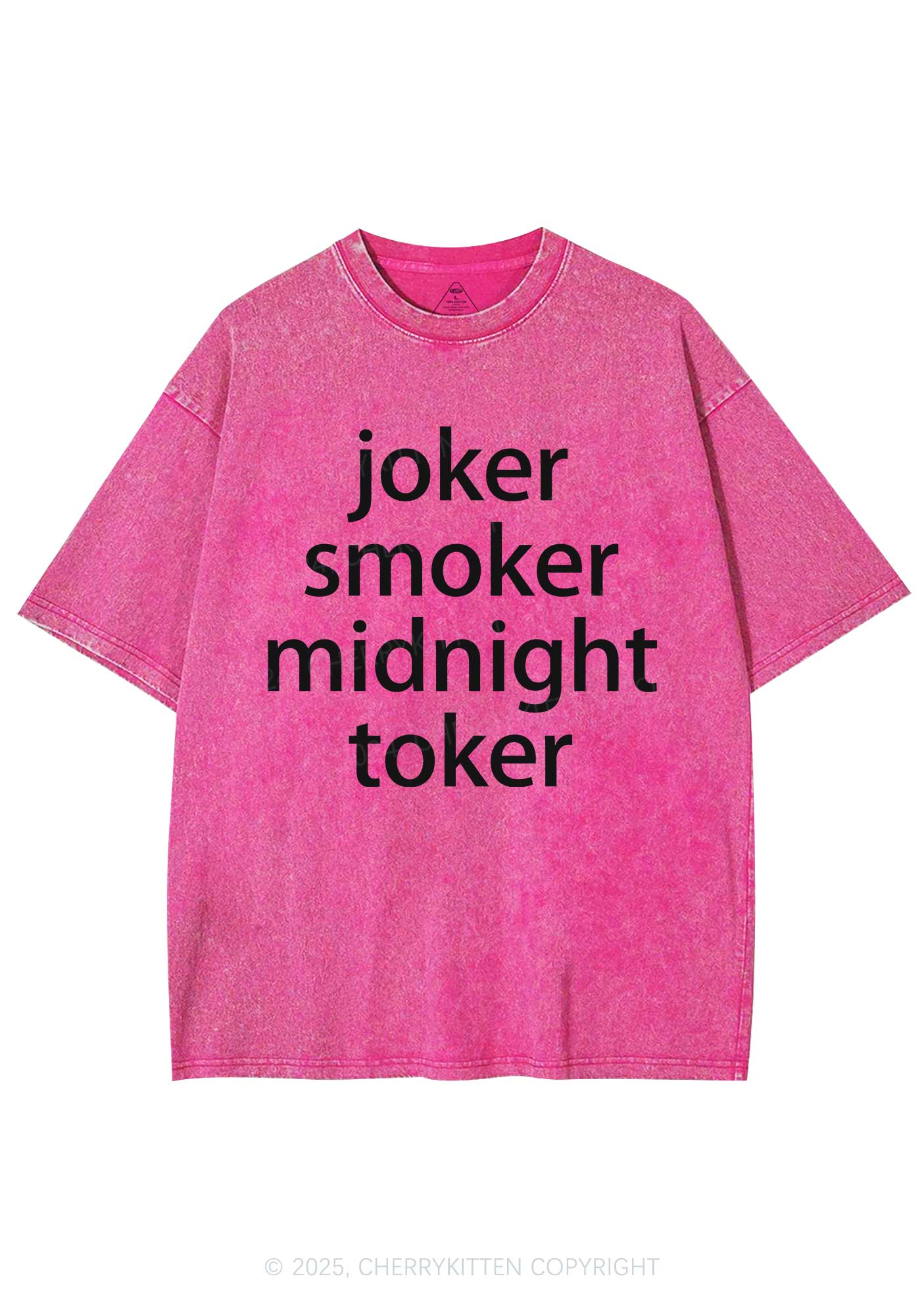 Joker Smoker Midnight Toker Y2K Shirts Washed Tee Cherrykitten