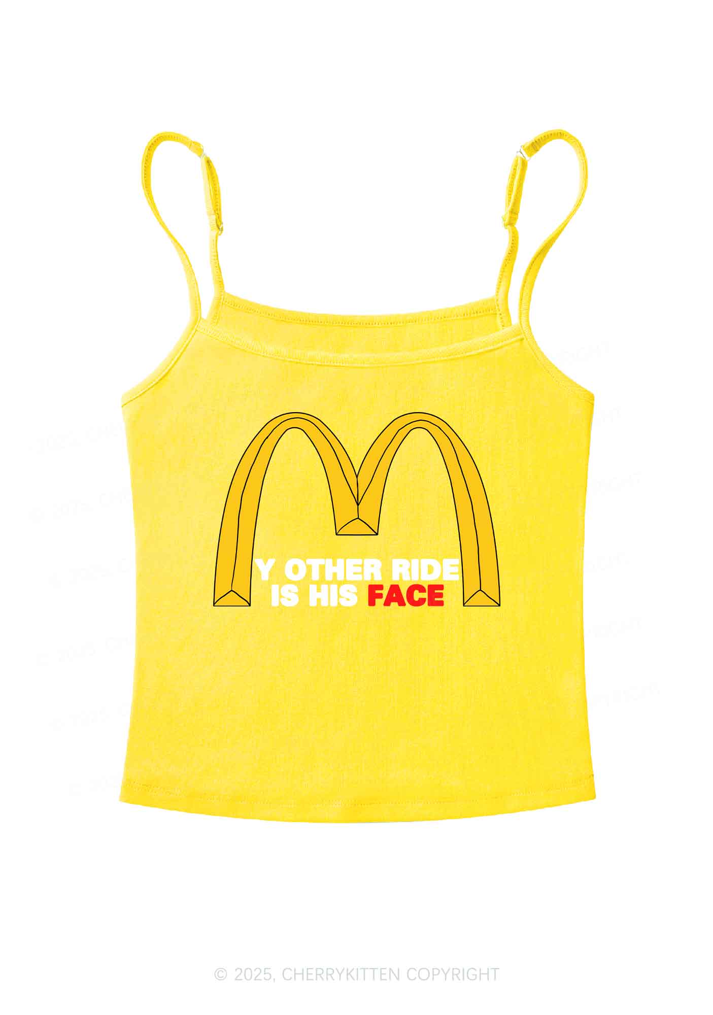 Ride His Face Y2K Spaghetti Strap Cami Cherrykitten