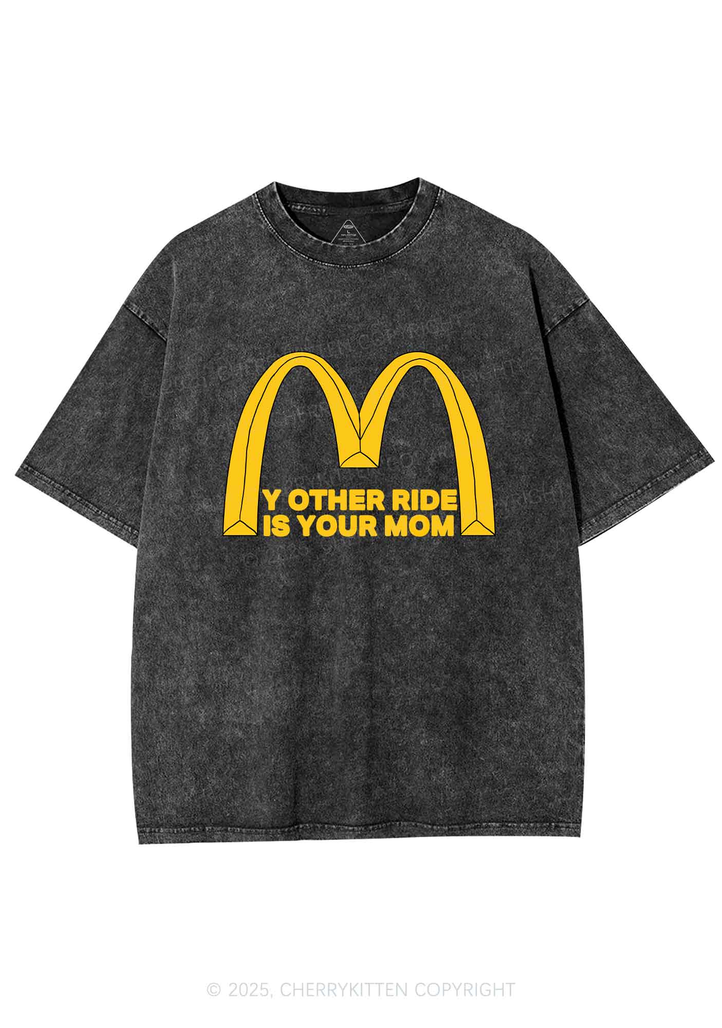 Ride Your Mom Y2K Shirts Washed Tee Cherrykitten