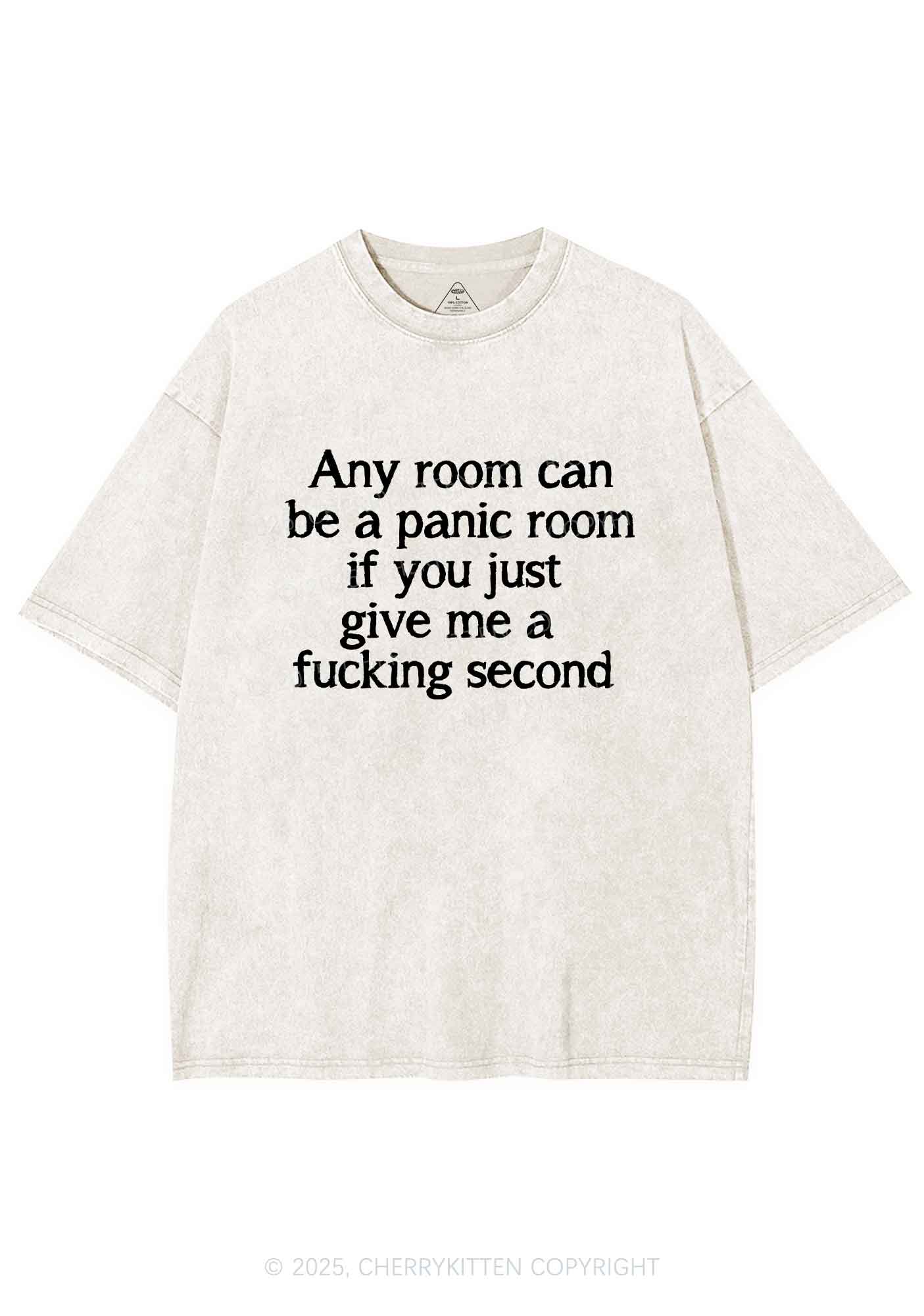 Any Room Can Be Panic Y2K Shirts Washed Tee Cherrykitten
