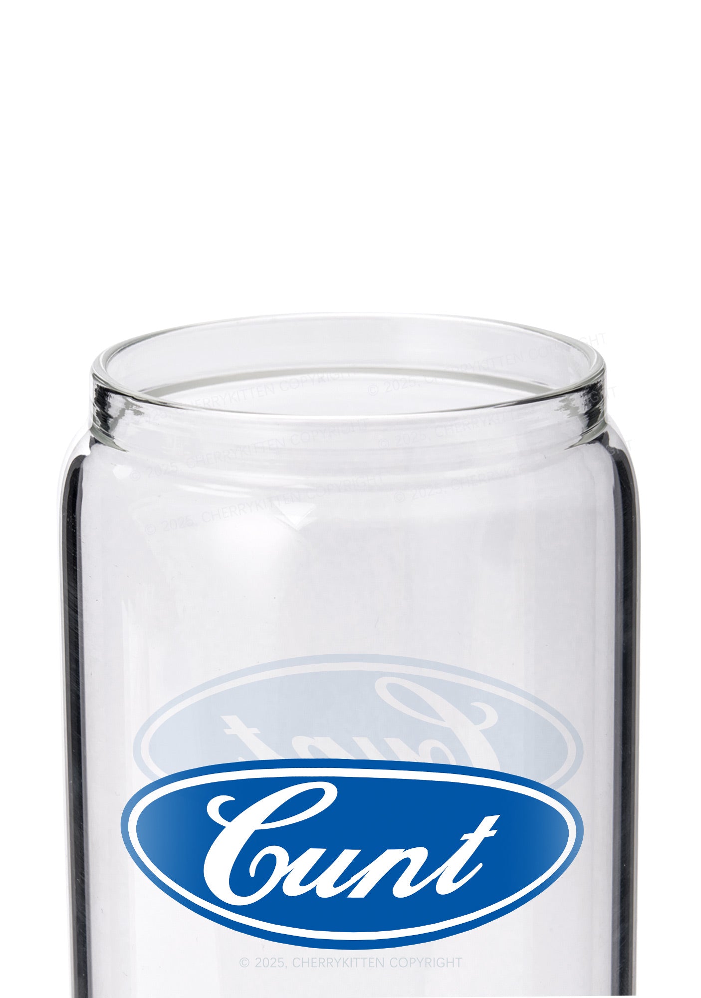 Oval Cxxt Y2K Printed Glass Cup Cherrykitten