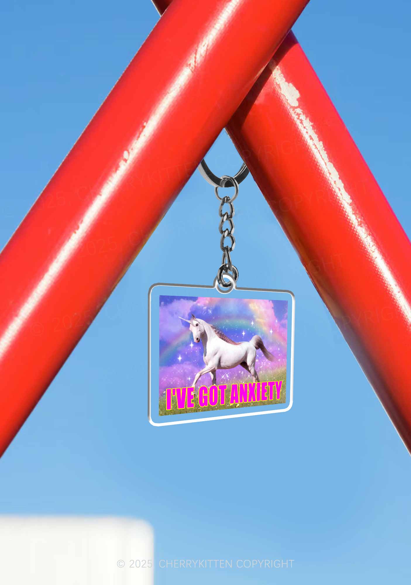 I've Got Anxiety 1Pc Y2K Keychain Cherrykitten