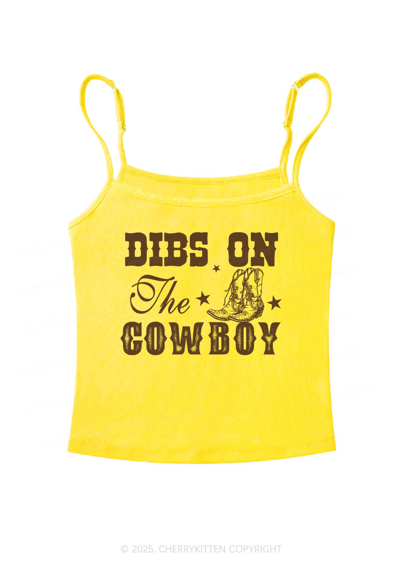 Dibs On The Cowboy Y2K Spaghetti Strap Cami Cherrykitten