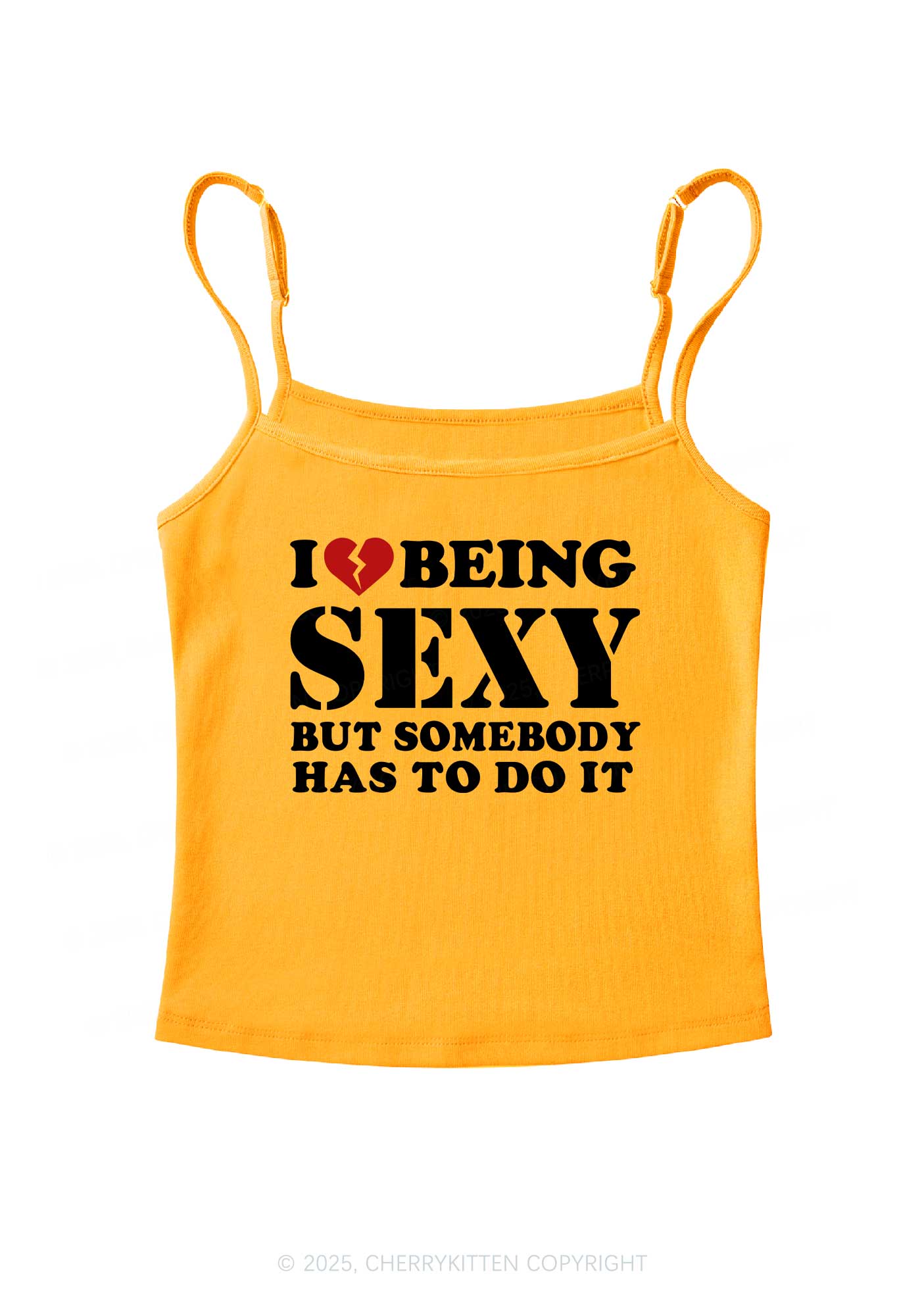 Being Sexy Tough Y2K Spaghetti Strap Cami Cherrykitten