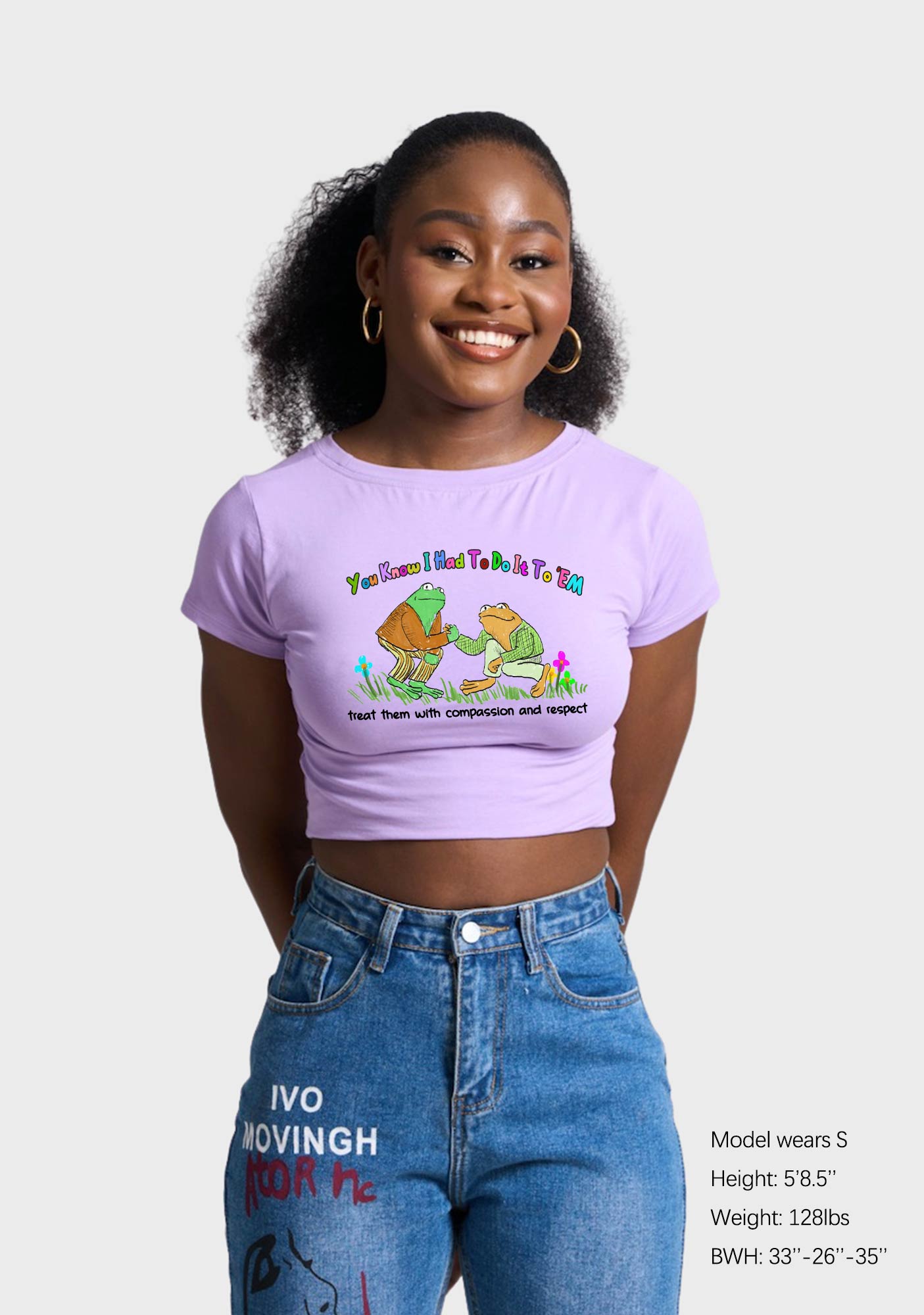 Treat Them With Compassion And Respect Y2K Baby Tee
