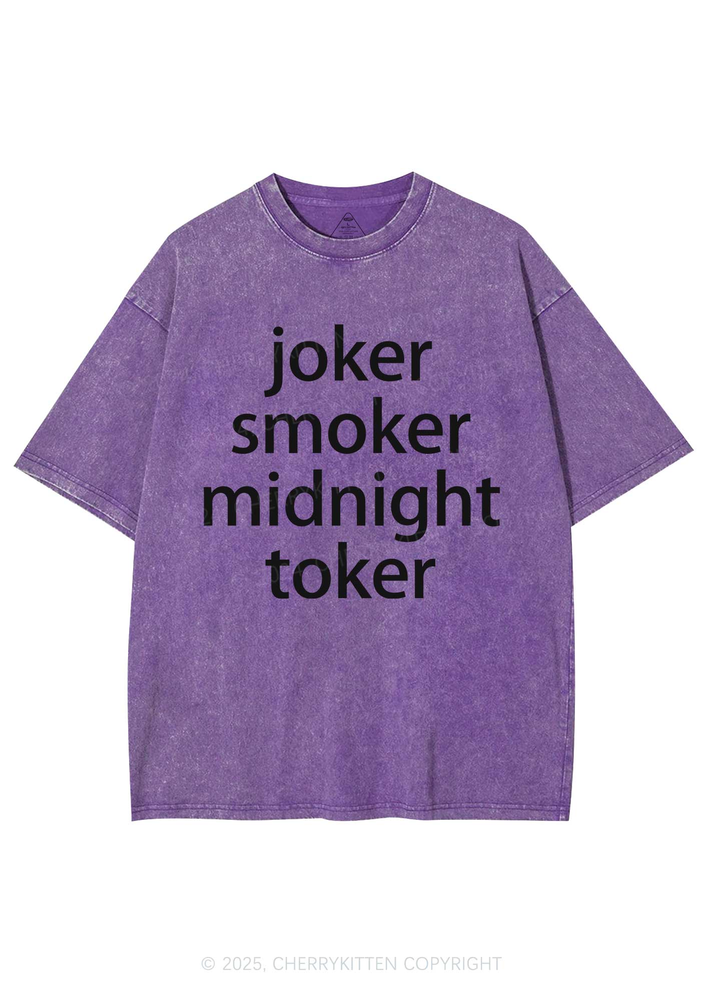 Joker Smoker Midnight Toker Y2K Shirts Washed Tee Cherrykitten
