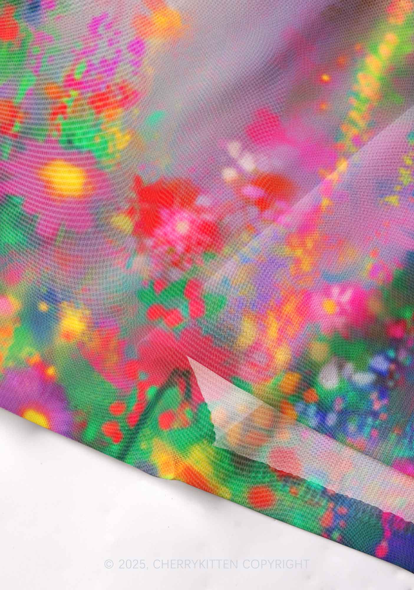 Colorful Daisies Y2K Mesh Cami Tank Cherrykitten