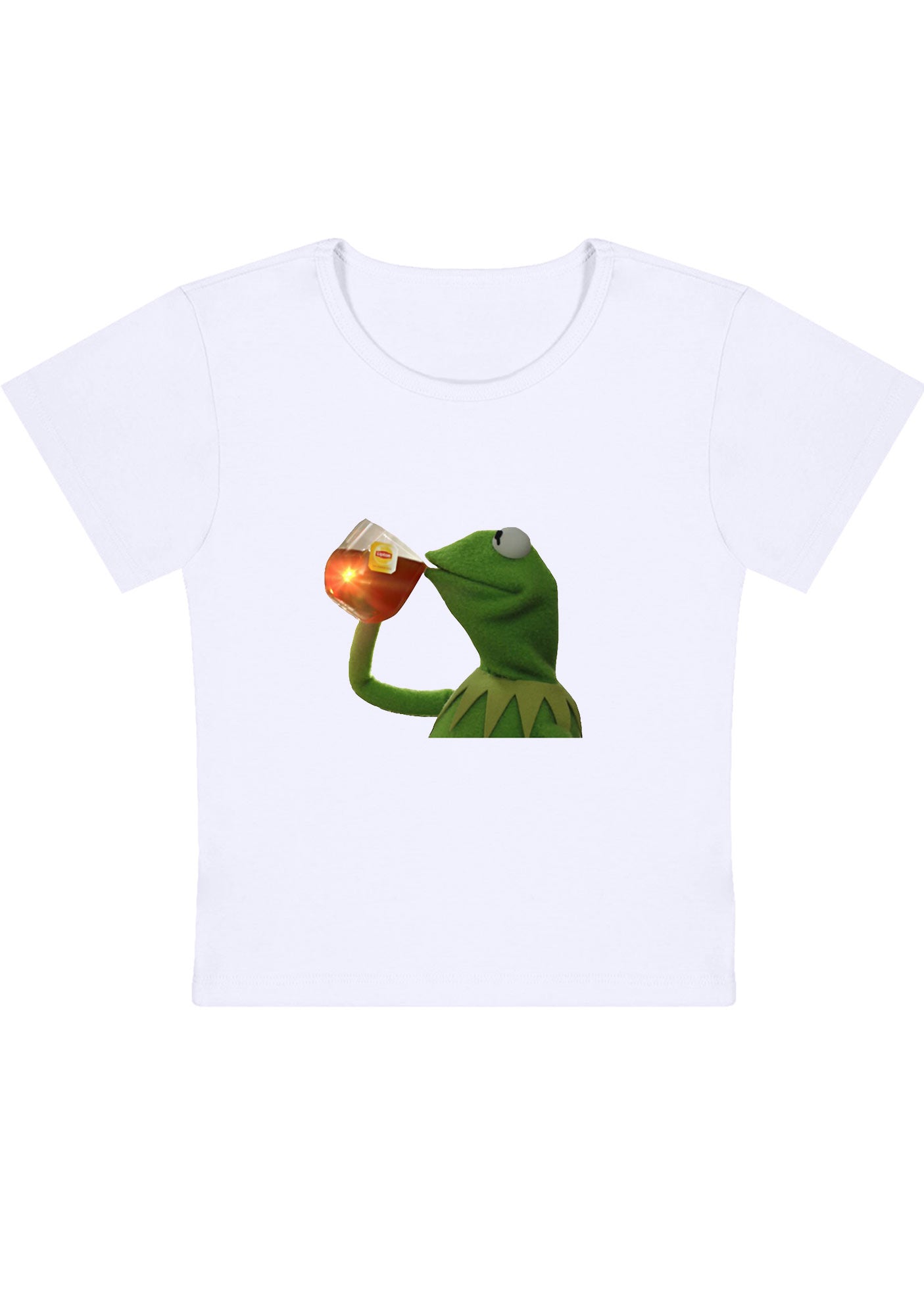 Curvy Frog Is Drinking Baby Tee