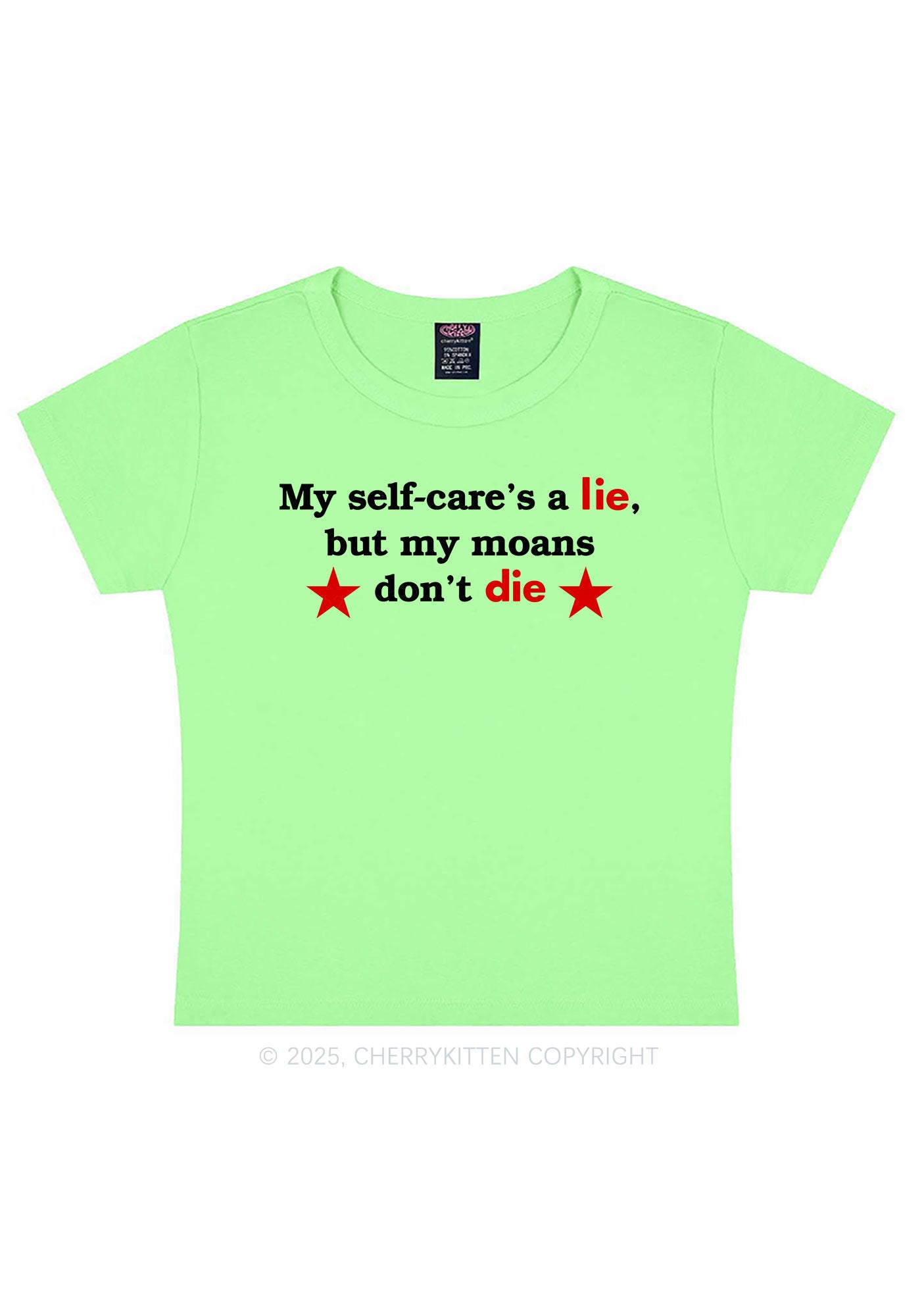 My Moans Dont Die Y2K Baby Tee Cherrykitten