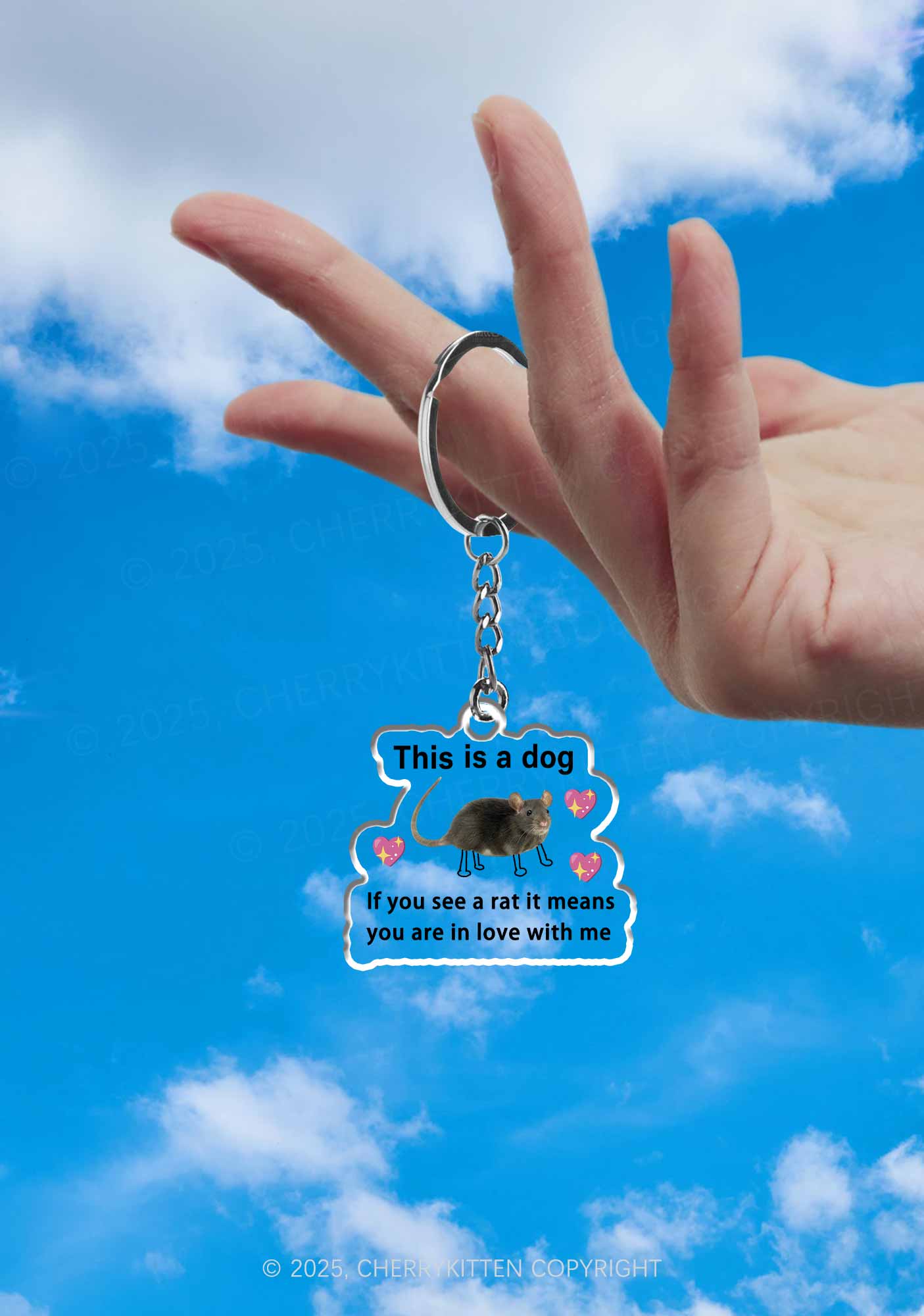 If You See Rat 1Pc Y2K Keychain Cherrykitten
