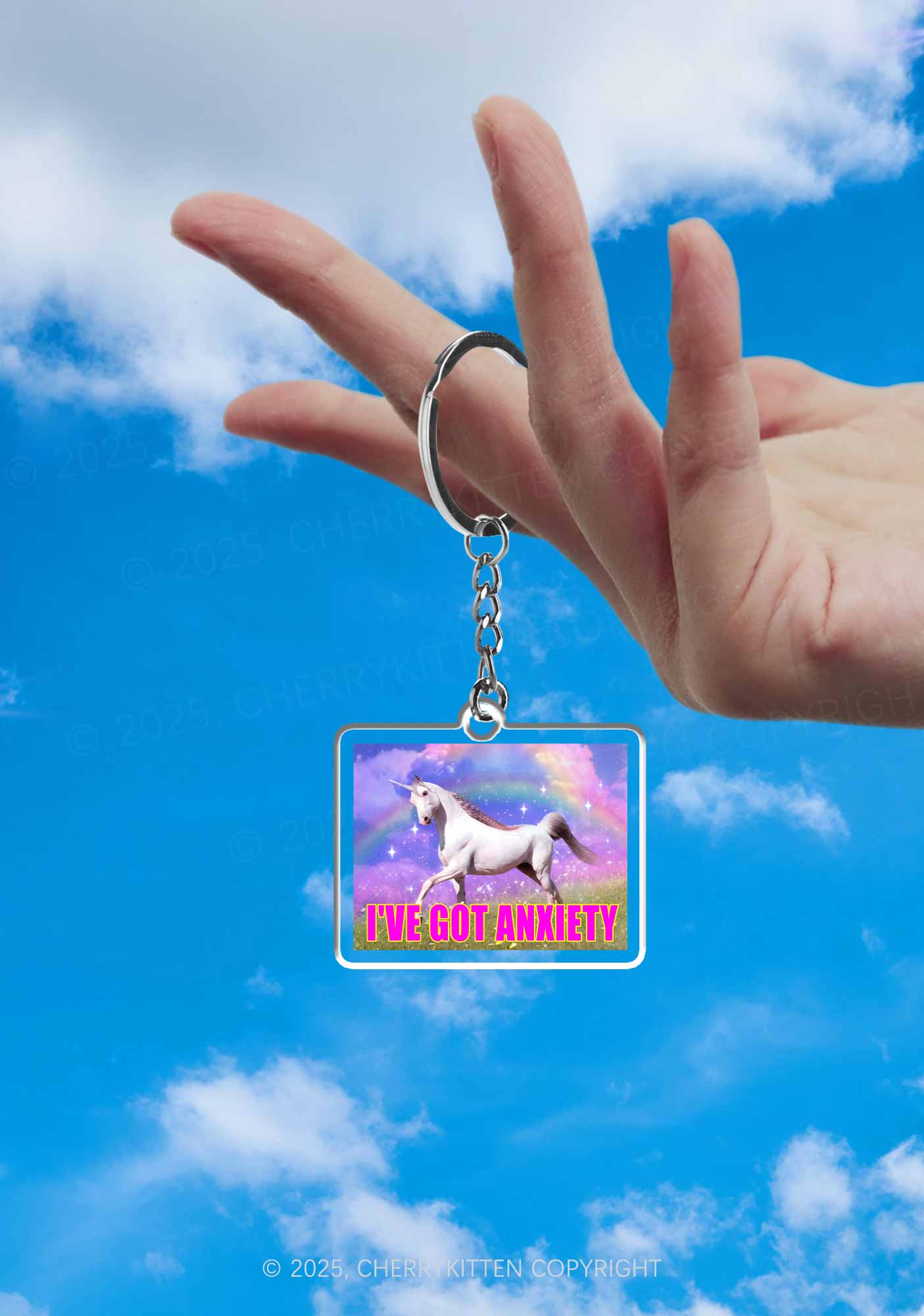 I've Got Anxiety 1Pc Y2K Keychain Cherrykitten