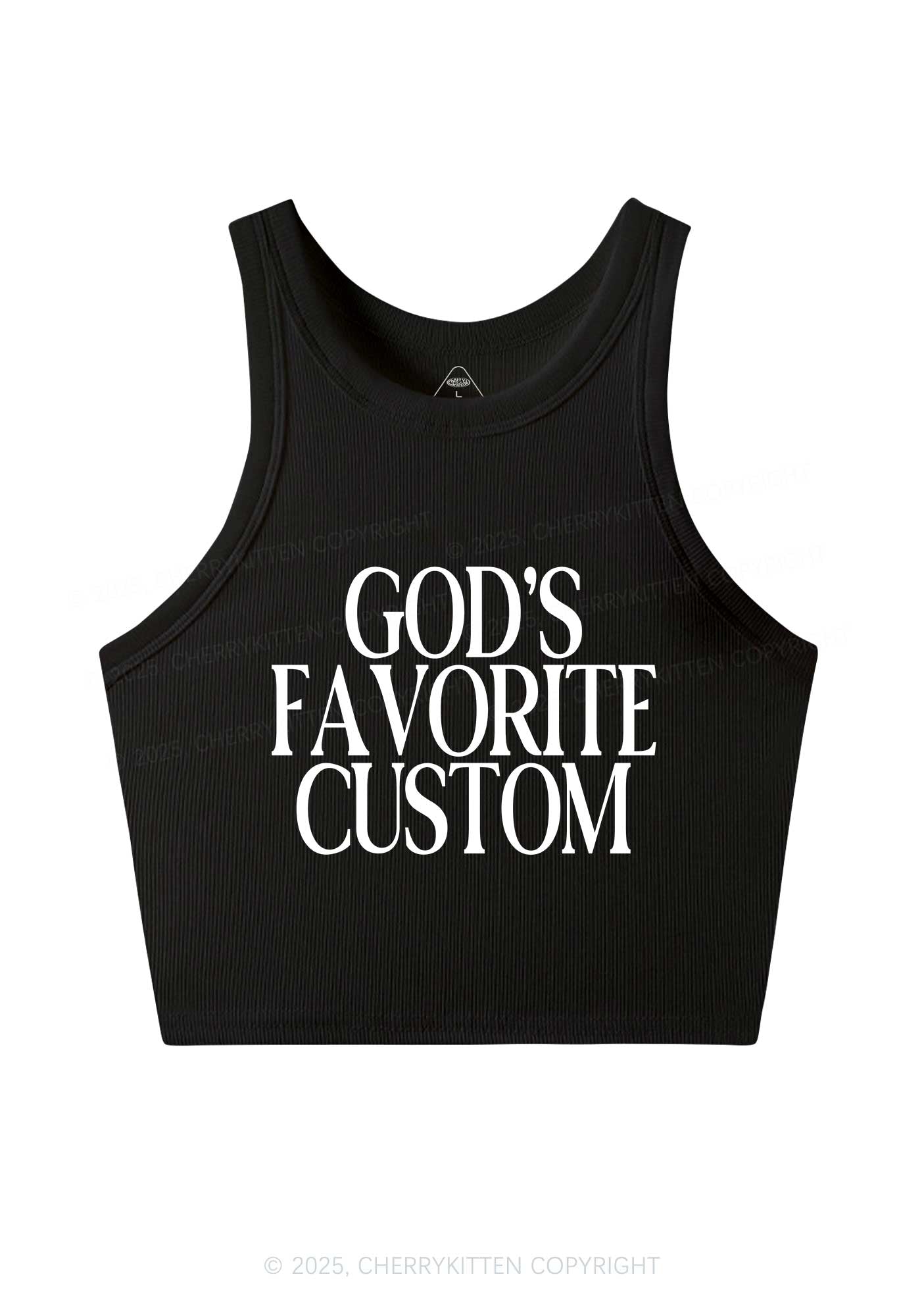 Gods Favorite Custom Y2K Crop Tank Top Cherrykitten
