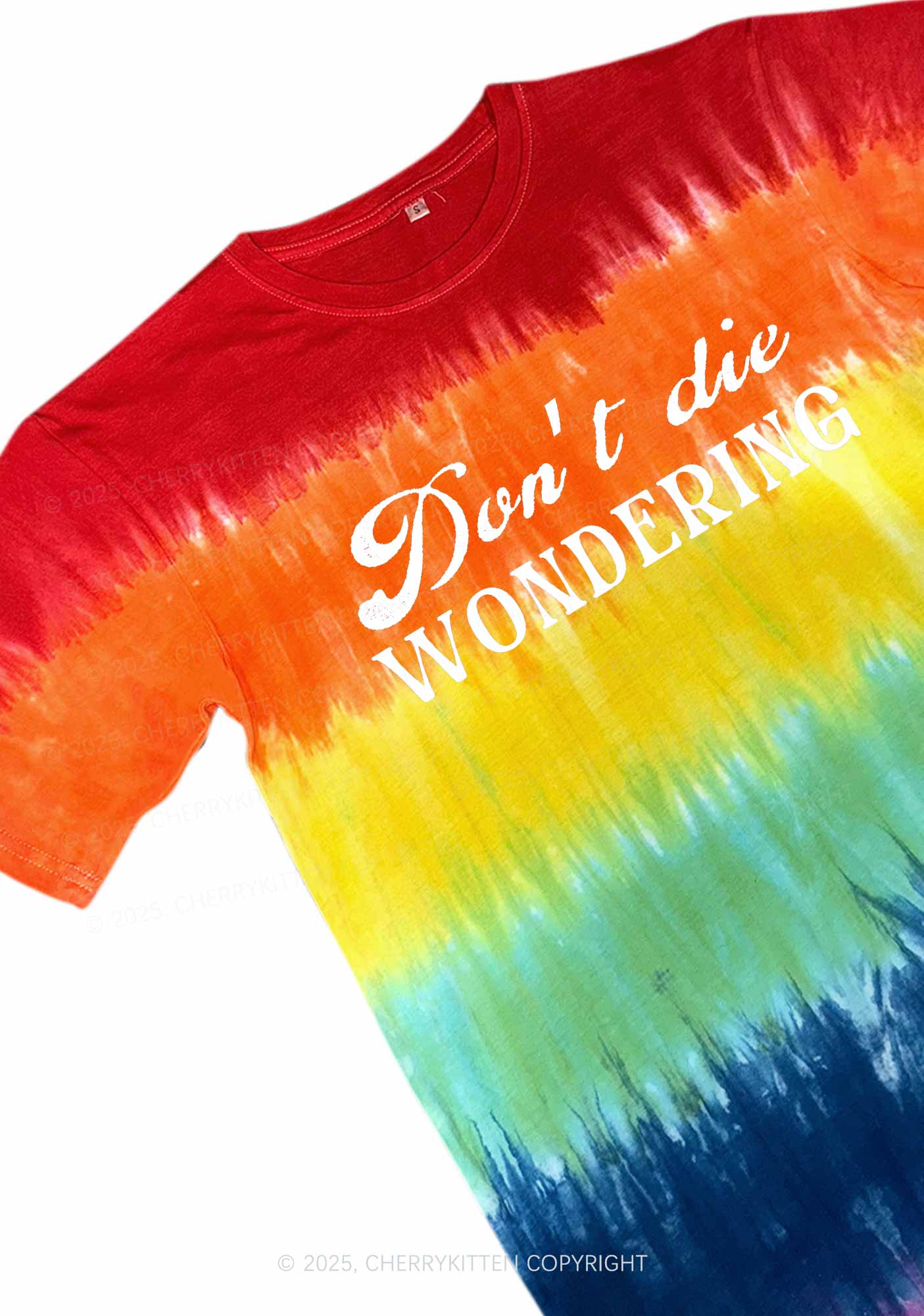 Dont Die Wondering Y2K Tie Dye Shirts Cherrykitten