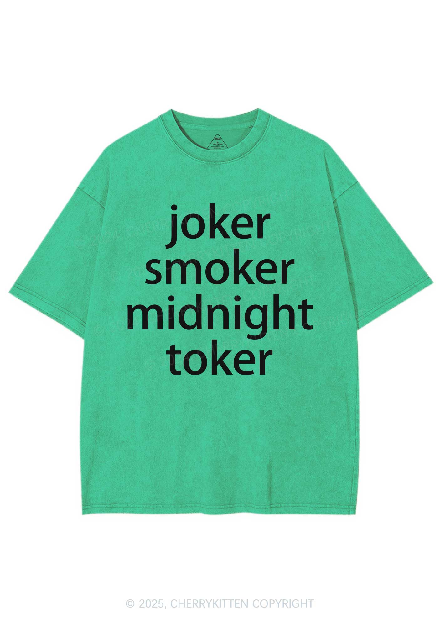 Joker Smoker Midnight Toker Y2K Shirts Washed Tee Cherrykitten