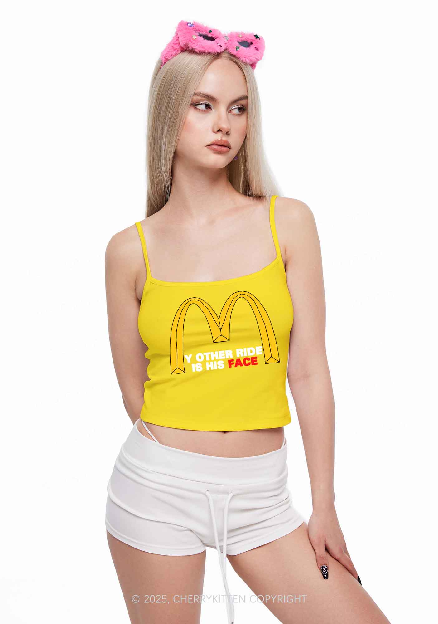 Ride His Face Y2K Spaghetti Strap Cami Cherrykitten
