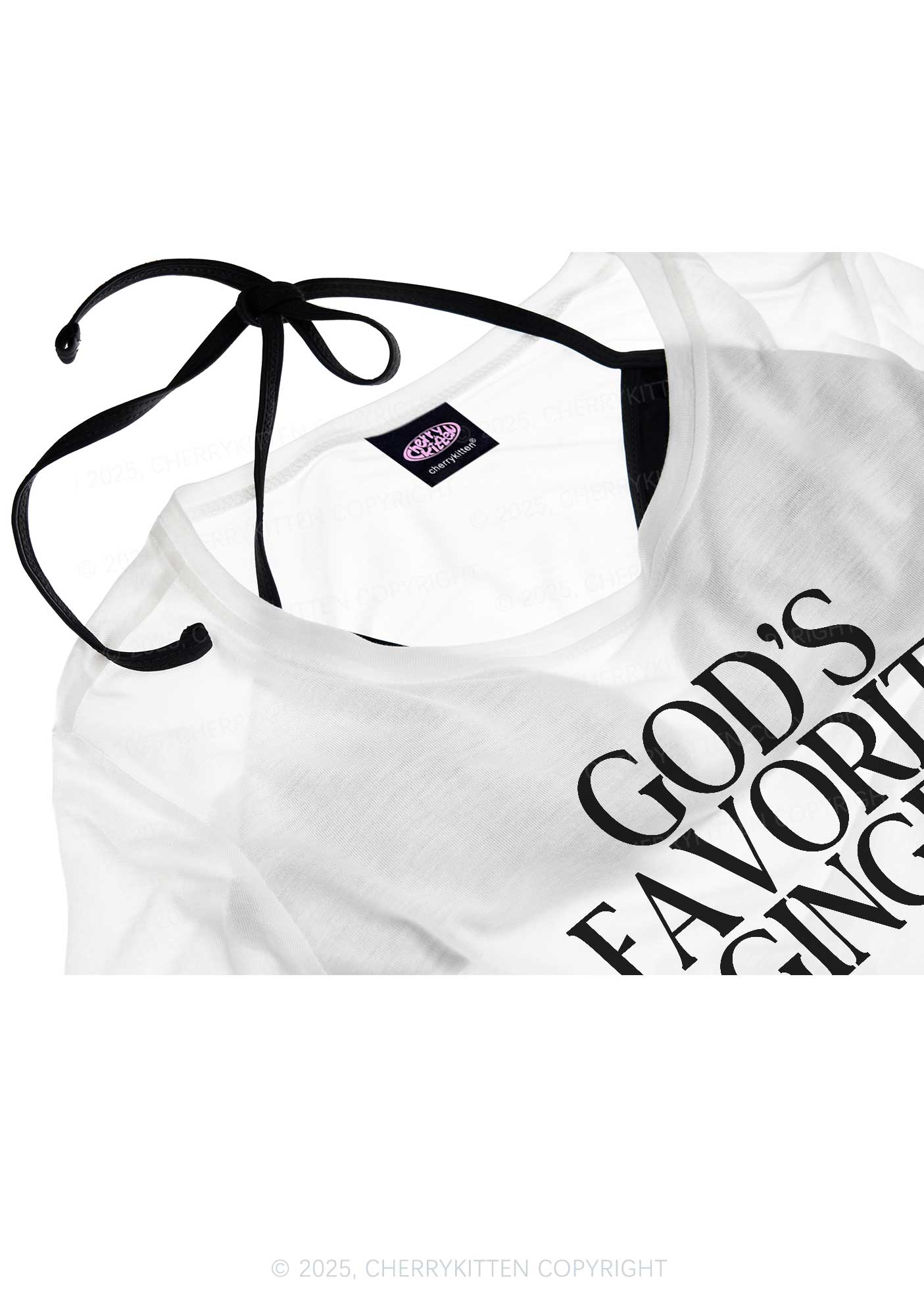 Gods Favorite Ginger Y2K Sheer Crop Tee Cherrykitten