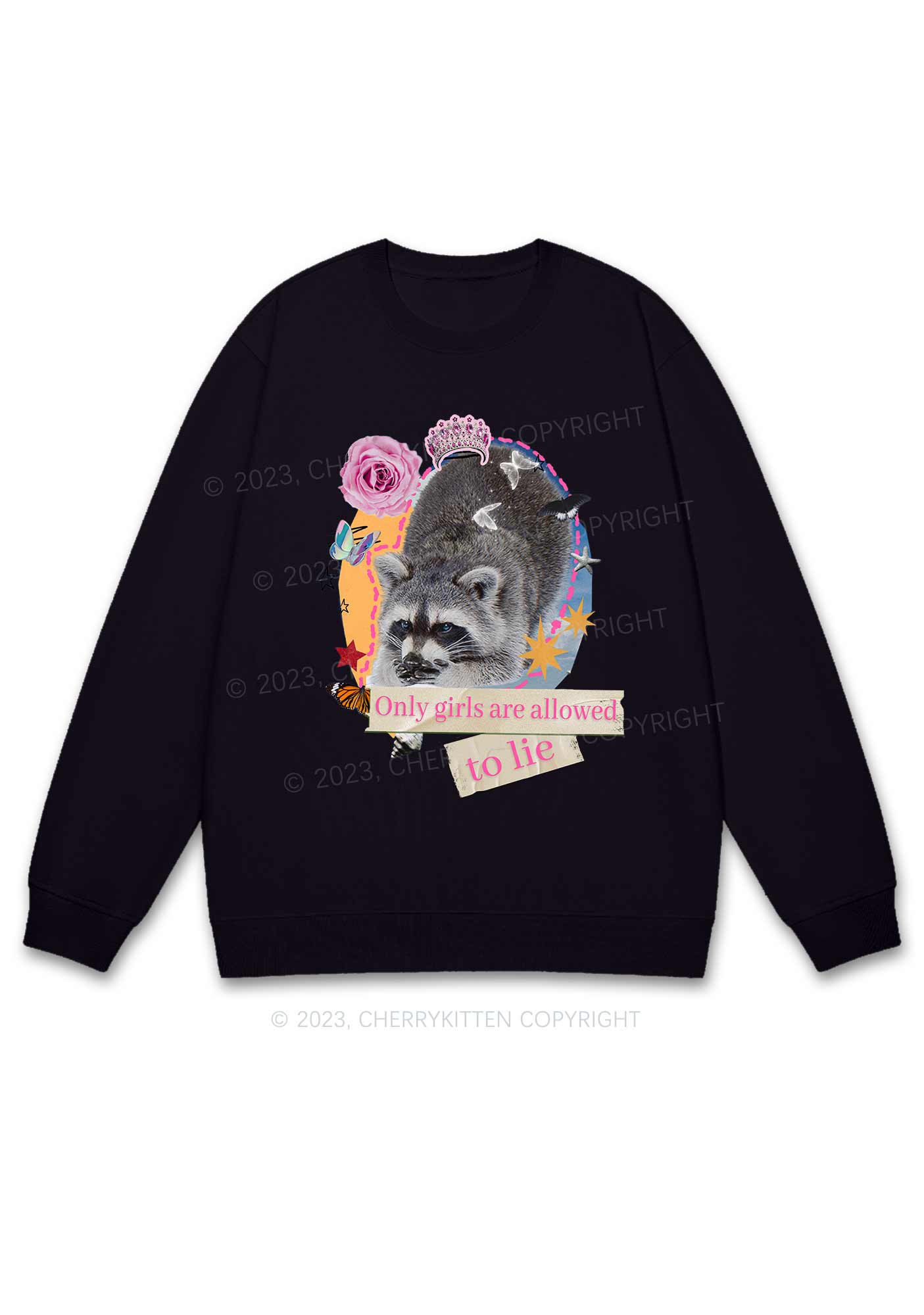 Only Girls Are Allowed To Lie Y2K Sweatshirt Cherrykitten
