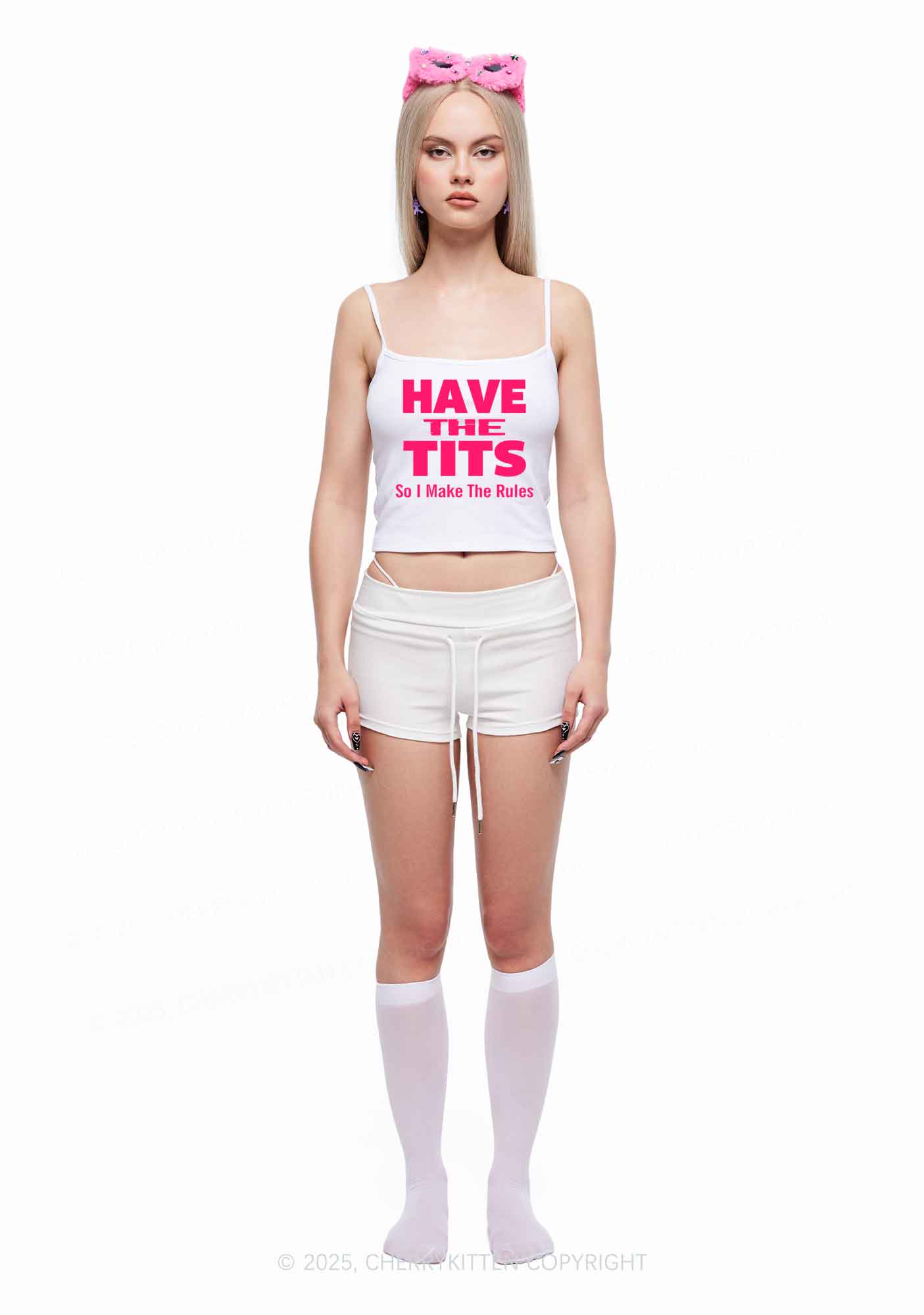 I Make Rules Y2K Spaghetti Strap Cami Cherrykitten