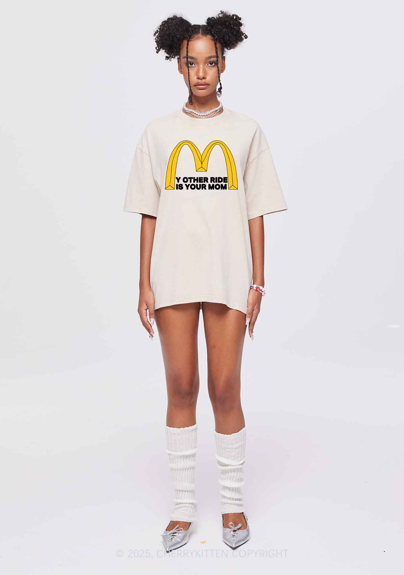 Ride Your Mom Y2K Shirts Washed Tee Cherrykitten