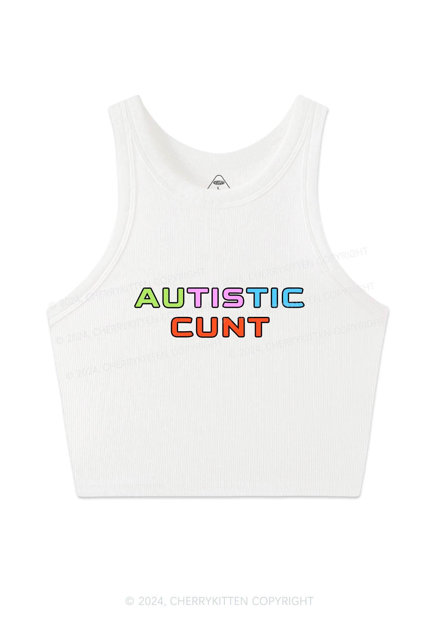 Autistic Cxxt Y2K Crop Tank Top Cherrykitten