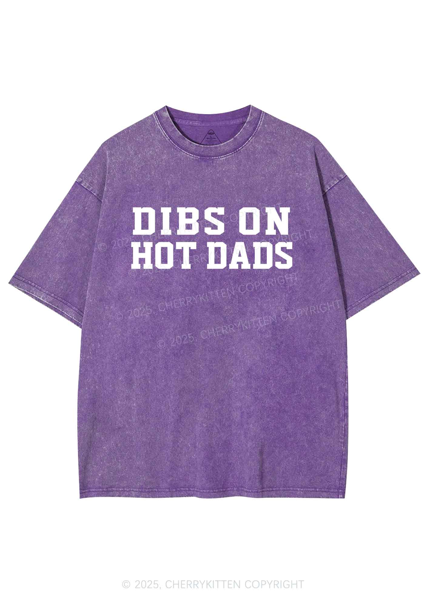 Dibs On Hot Dads Y2K Shirts Washed Tee Cherrykitten
