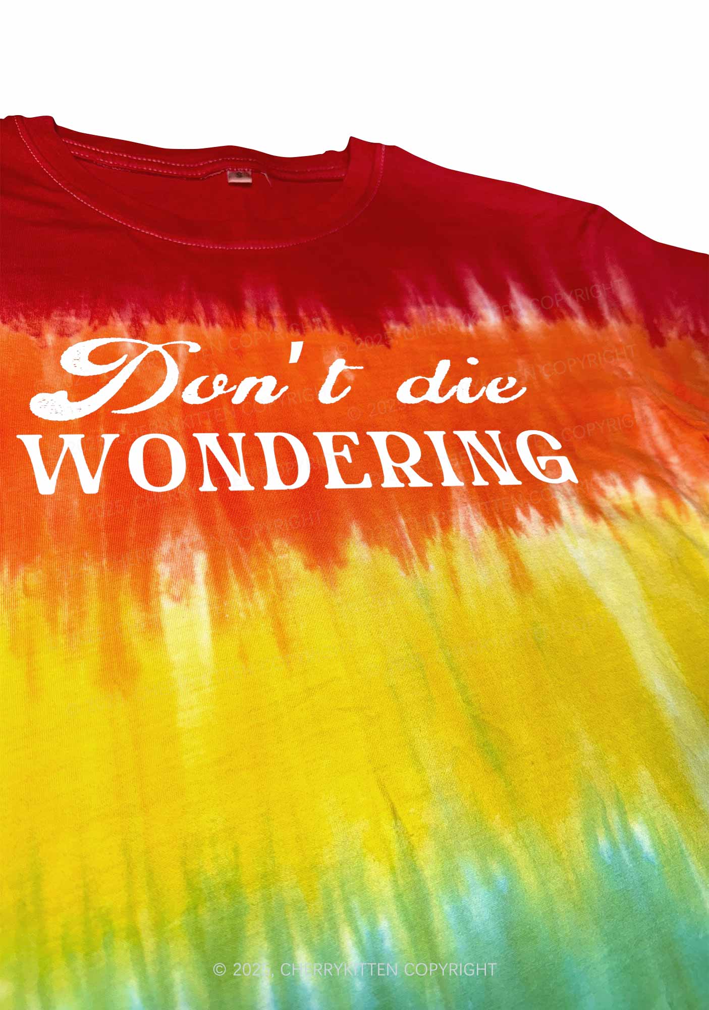 Dont Die Wondering Y2K Tie Dye Shirts Cherrykitten