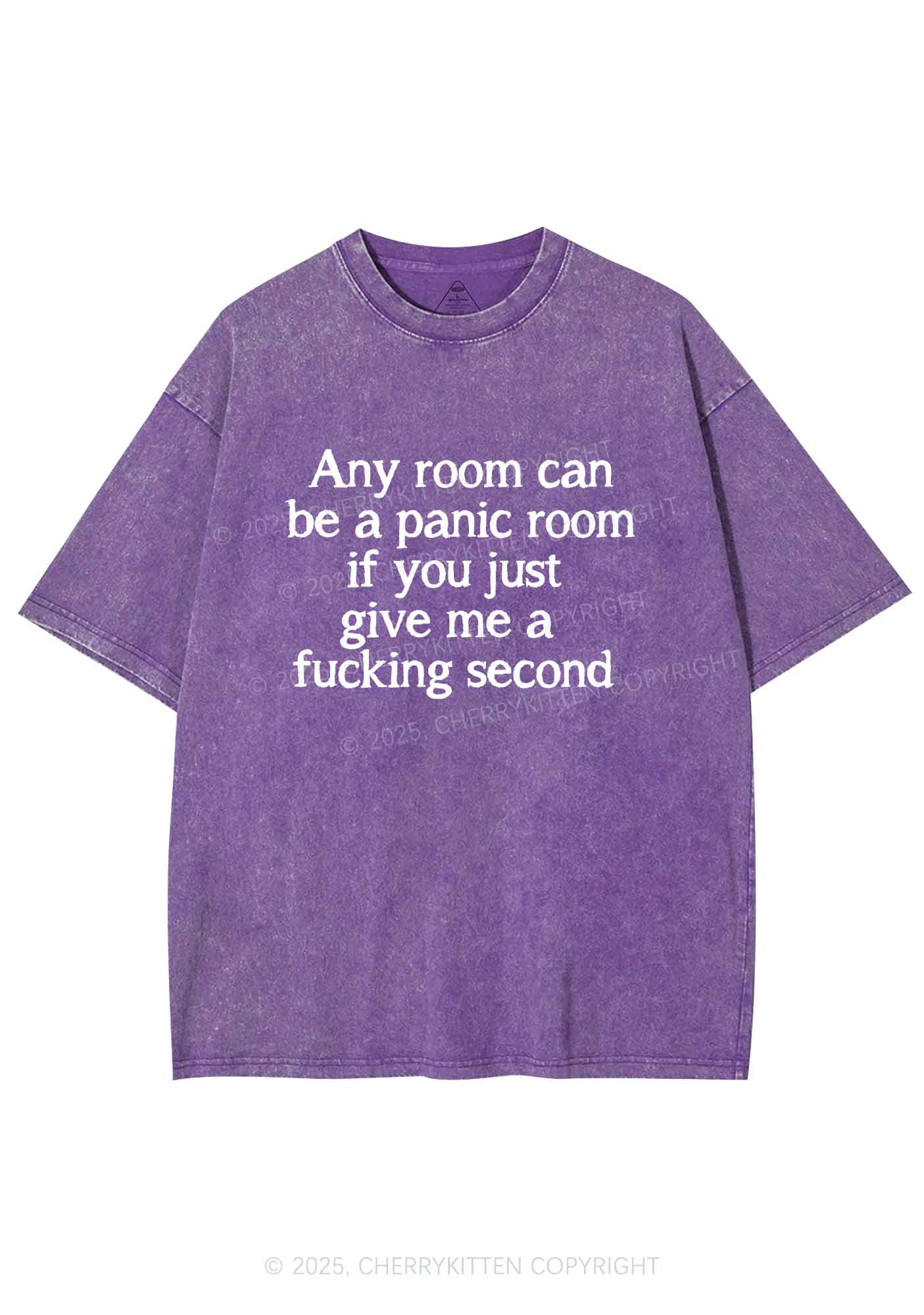 Any Room Can Be Panic Y2K Shirts Washed Tee Cherrykitten